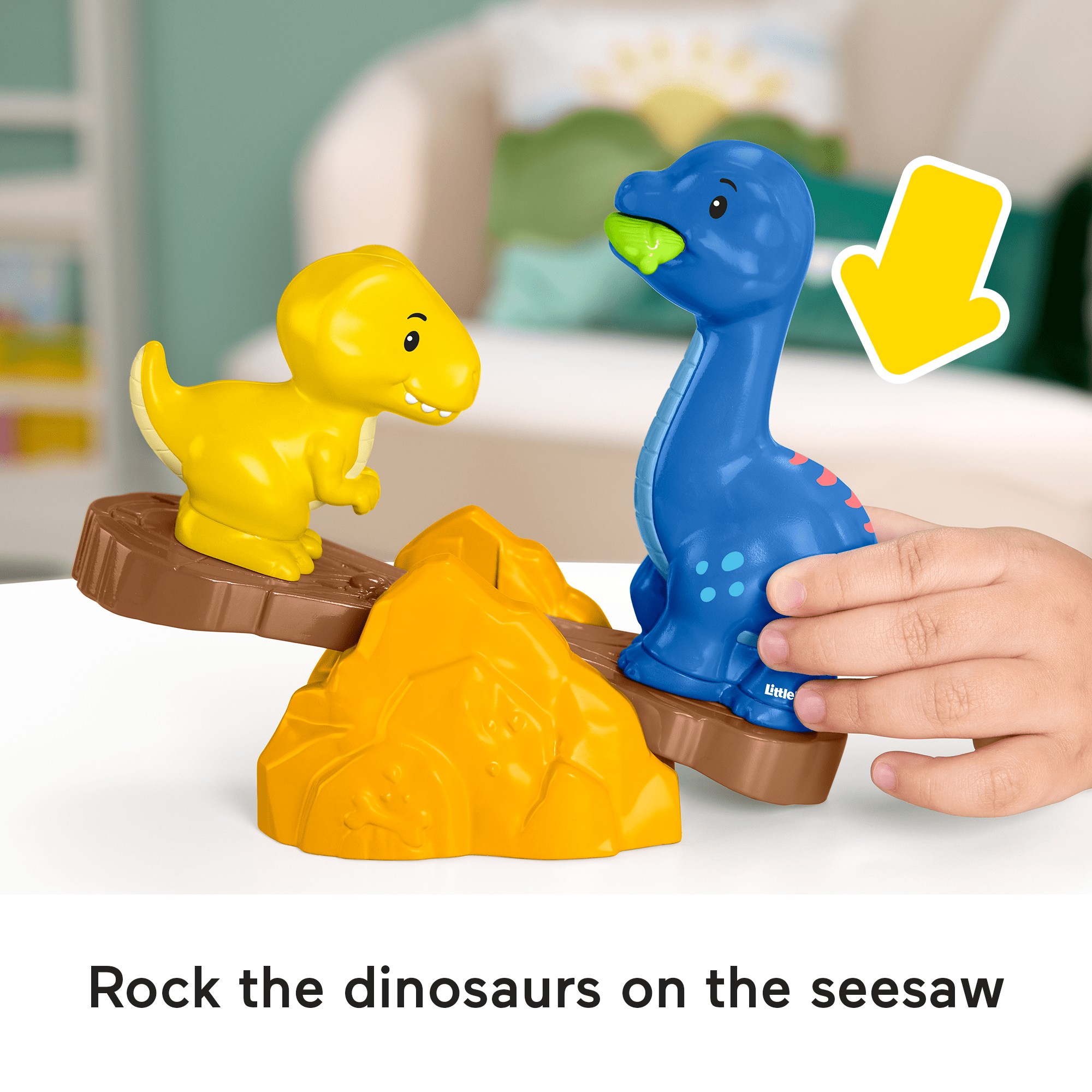 Fisher-Price Little People Spin & Play Dinosaur Playground Toddler Playset. 6 Pieces - Image 5