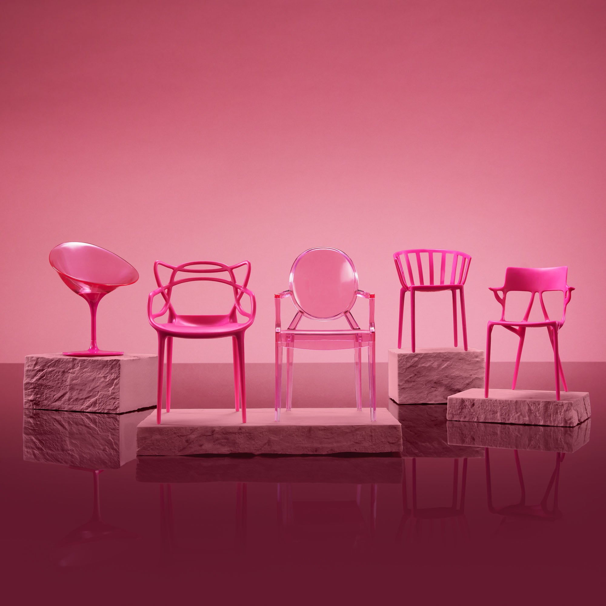 Barbie x Kartell 5-Piece Doll-Sized Chair Set - Image 2
