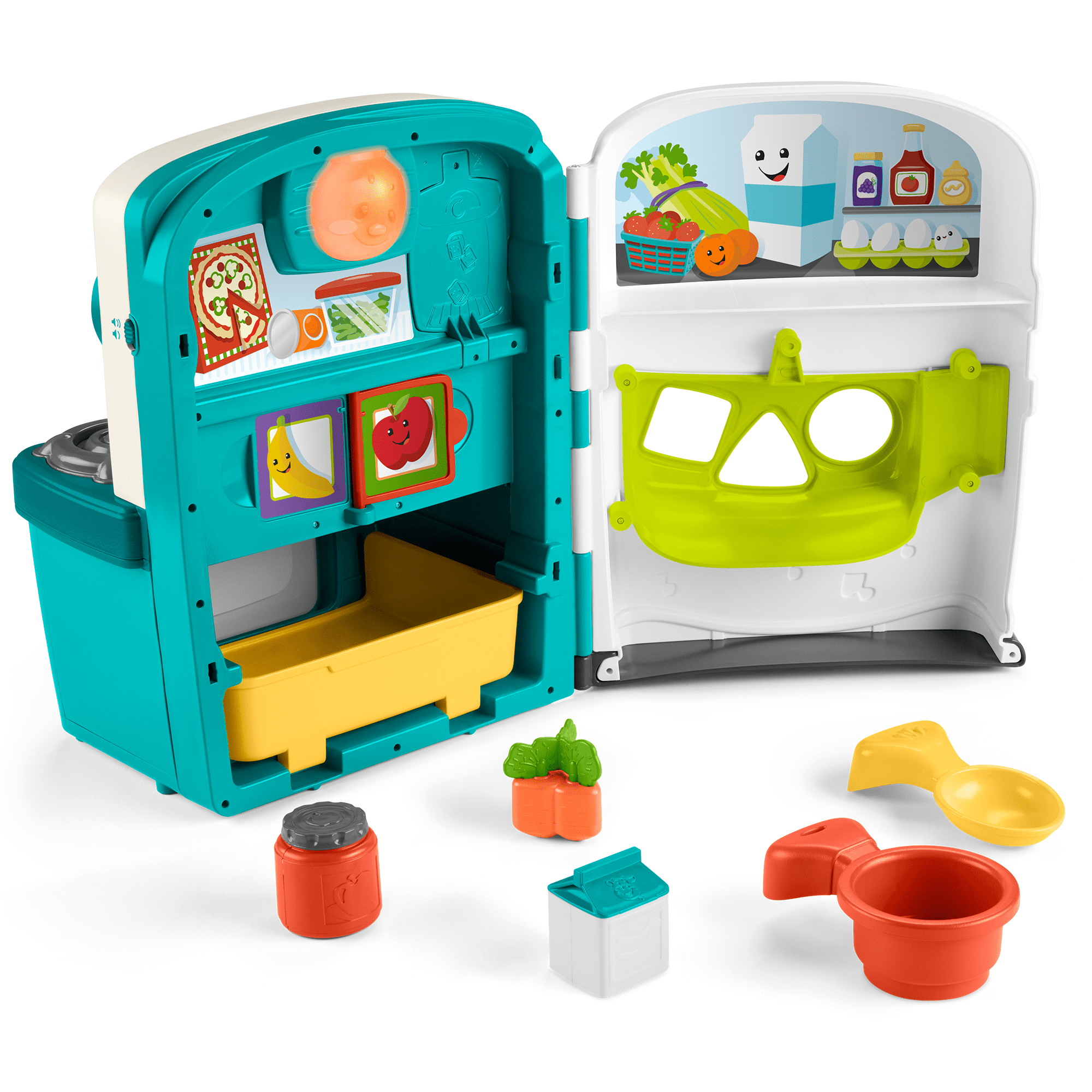 Fisher-Price Laugh & Learn Learning Kitchen Toddler Playset With Music Lights & 5 Play Pieces - Image 3