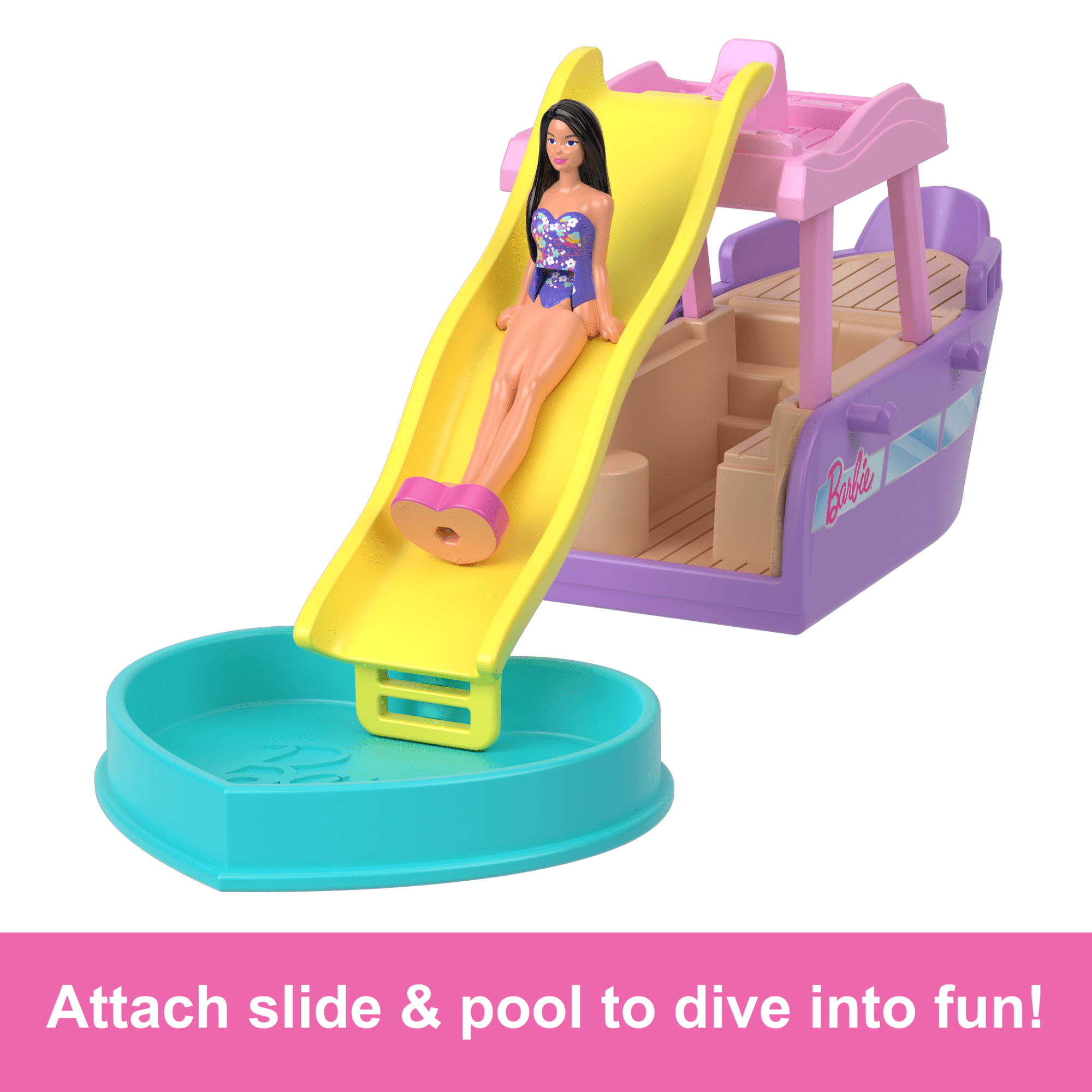 Barbie Mini Barbieland Doll & Vehicle Set With 1.5-Inch Doll & Dream Boat With Color-Change - Image 5