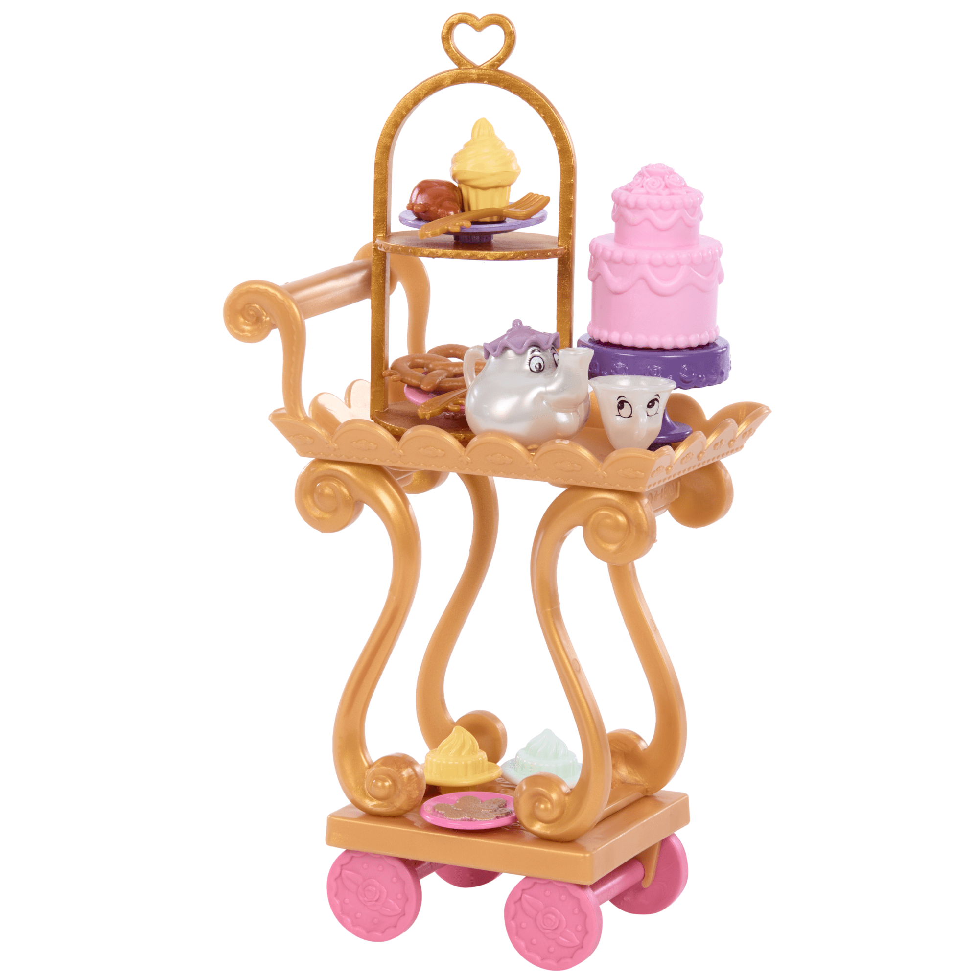 Disney Princess Enchanted Stories Belle Tea Set W/ Cart. Friends & 13 Accessories. Inspired By Movie - Image 2