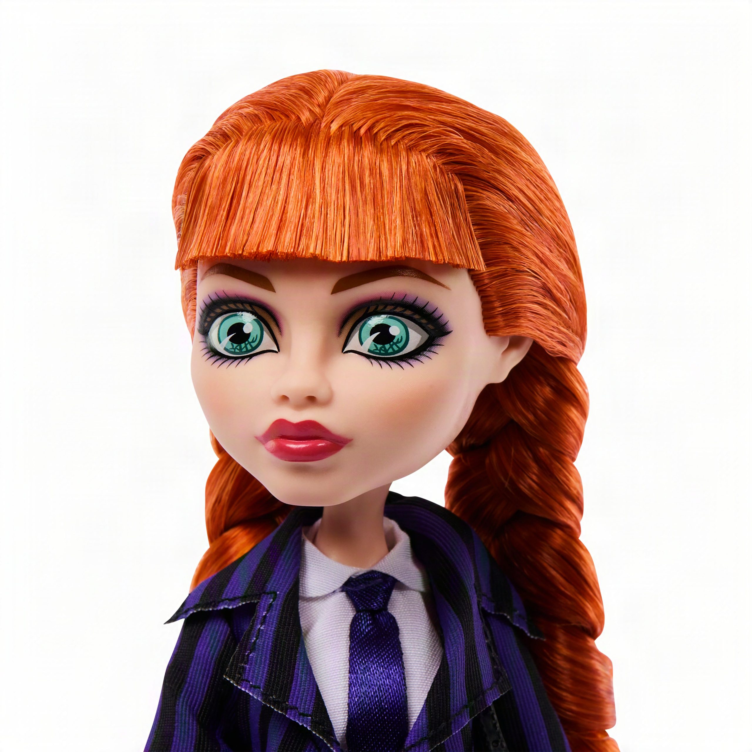 Monster High X Wednesday Collectible Doll. Agnes Demille With Purple Uniform And Accessories - Image 2