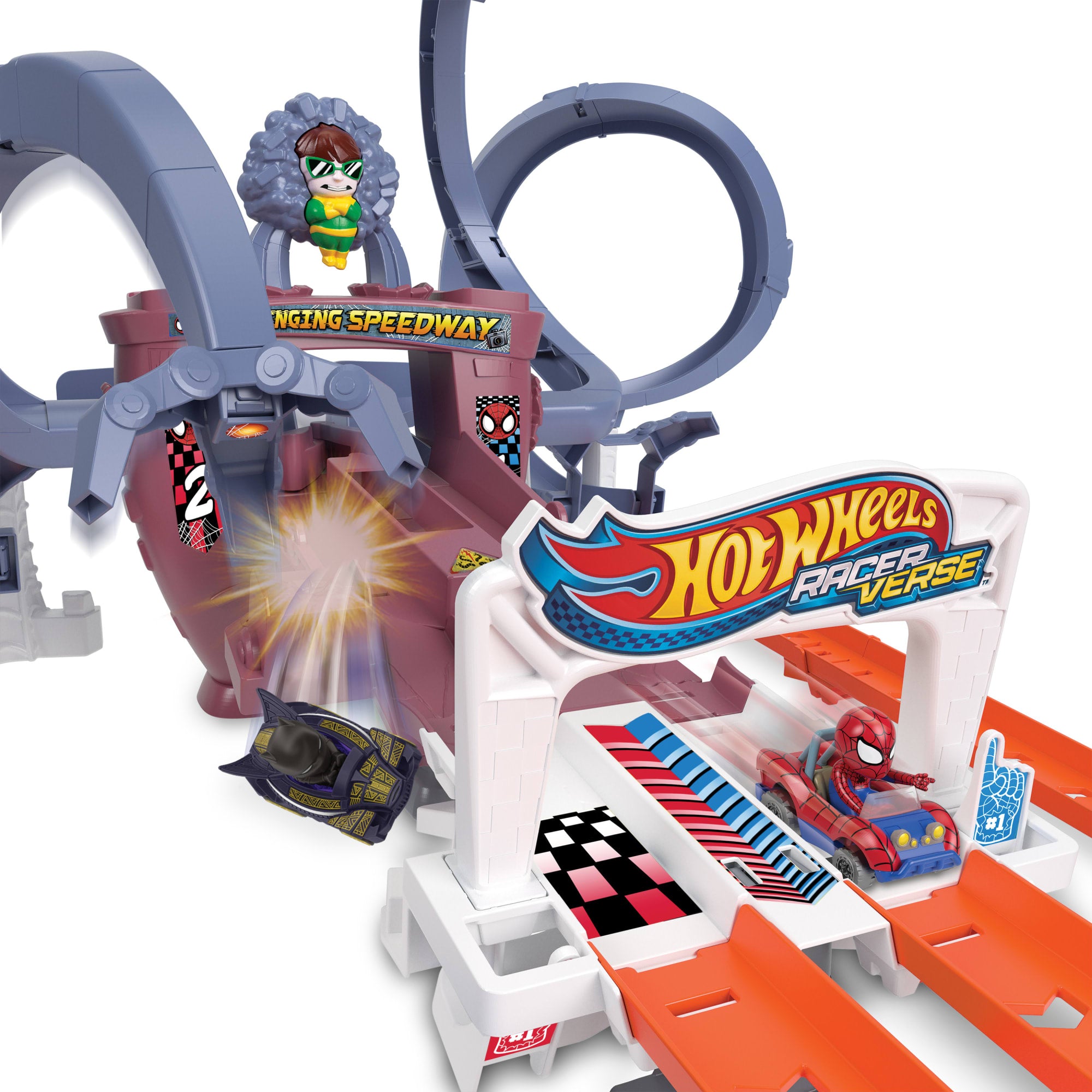 Hot Wheels Racerverse Piste de Course Mobile de Spiderman Coffret - Image 5
