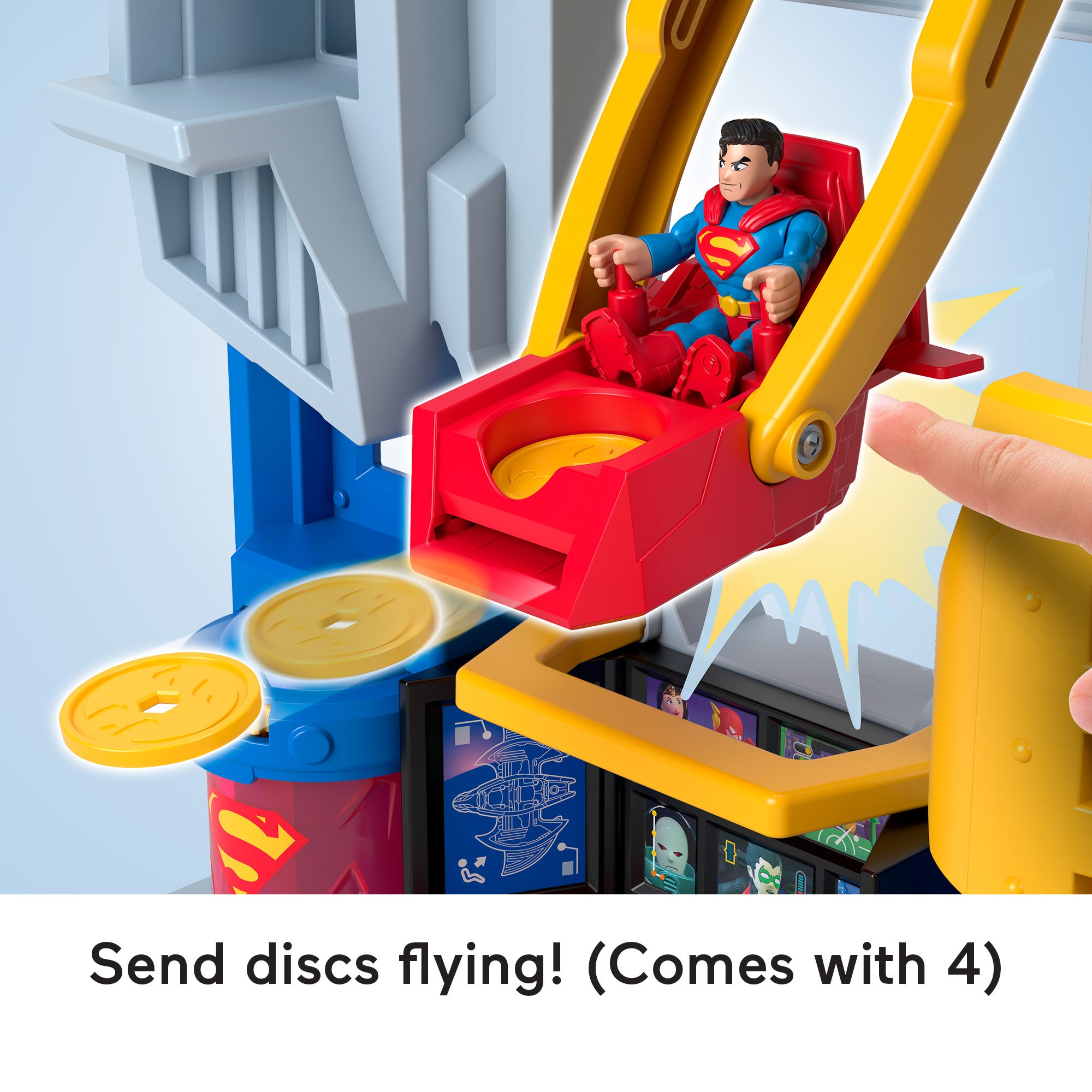 Imaginext DC Super Friends Ultimate Headquarters Playset With Batman Figure. 10 Piece Preschool Toy - Image 5