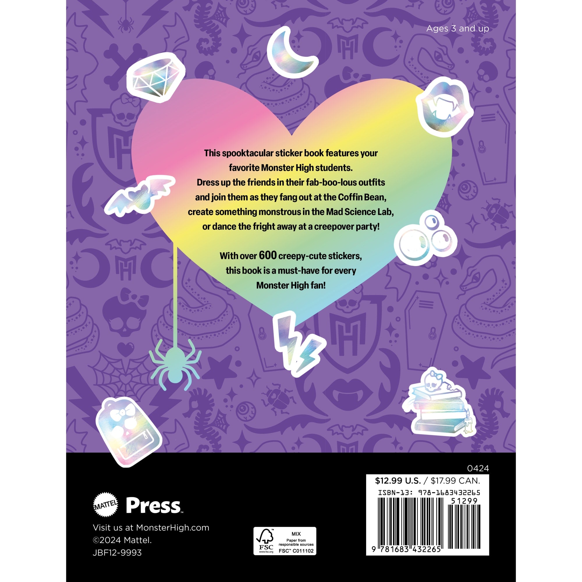 Monster High: Dress-Up Sticker Book (Ages 6+) | Mattel - Image 2