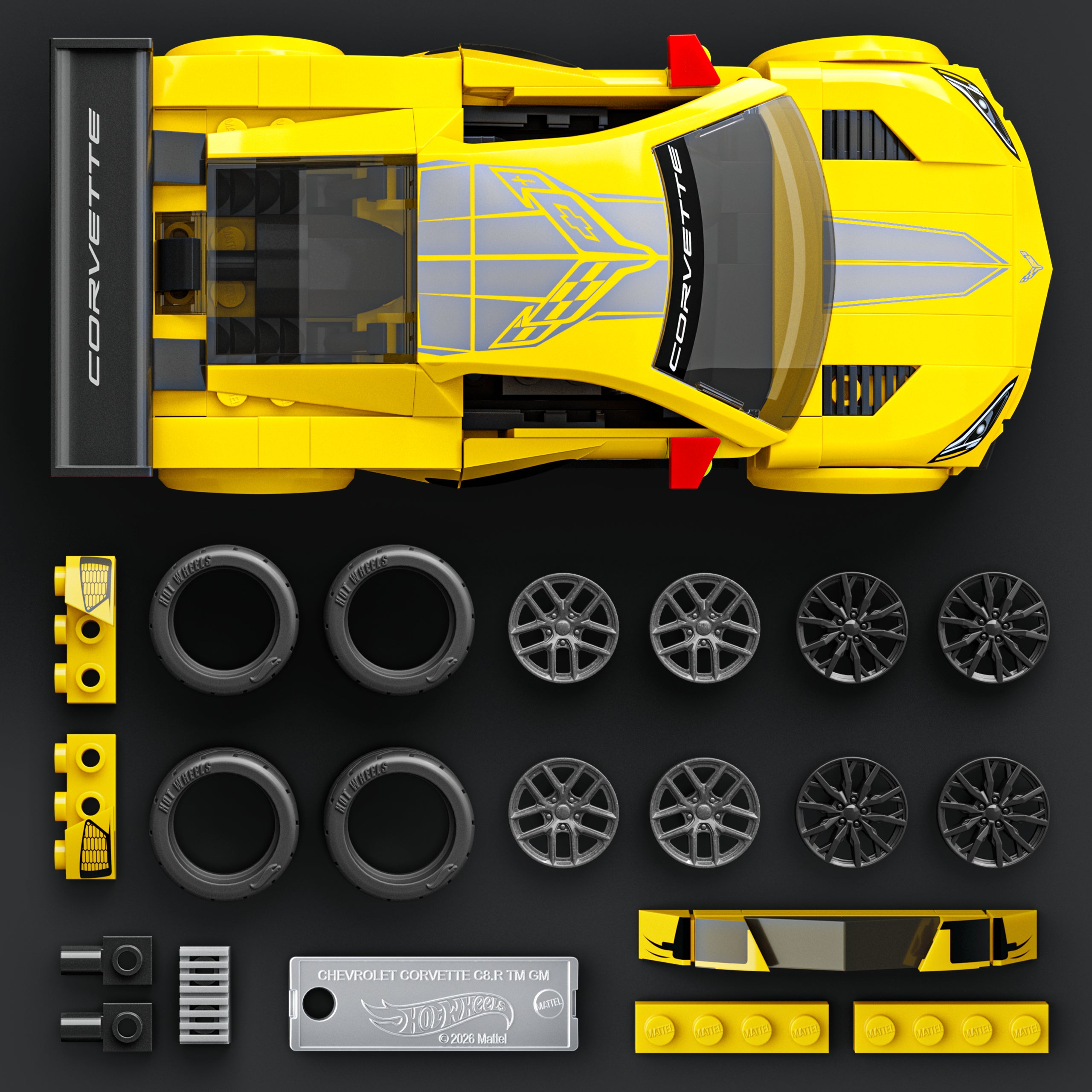 Mattel Brick Shop Hot Wheels Juguete de Construcción Speed '20 Corvette C8.R - Image 4