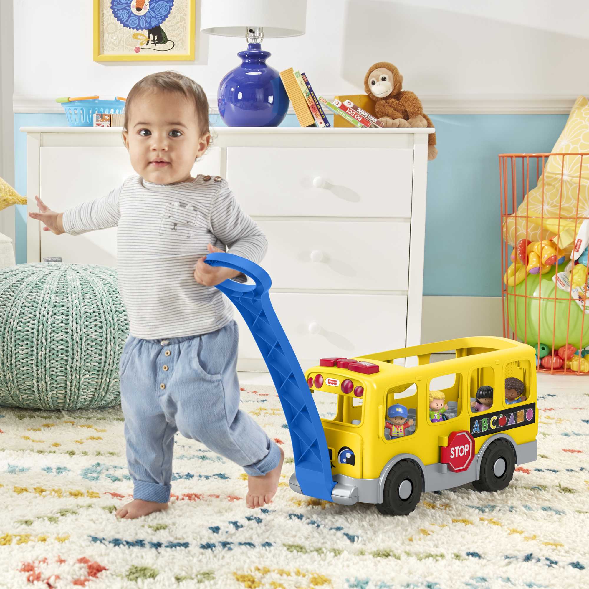 Fisher-Price Little People Gros Autobus Scolaire Jaune Version Anglaise et Française - Image 2