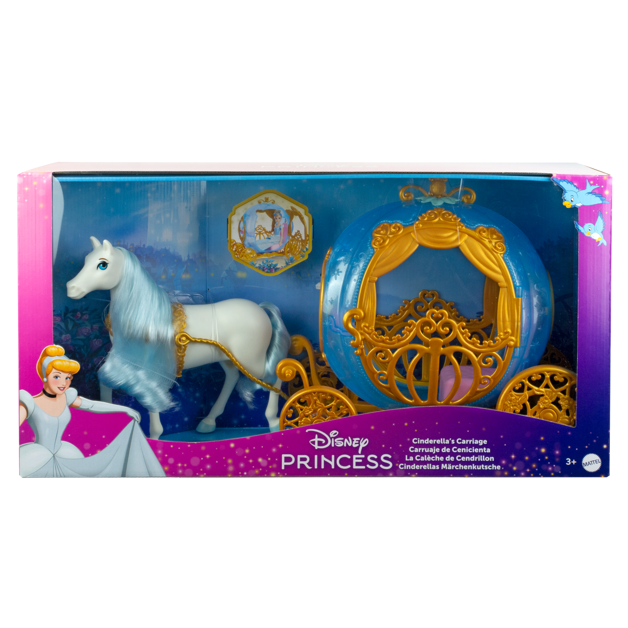 Disney Princess Cinderella's Rolling Carriage & Horse With Brushable Mane & Tail - Image 6