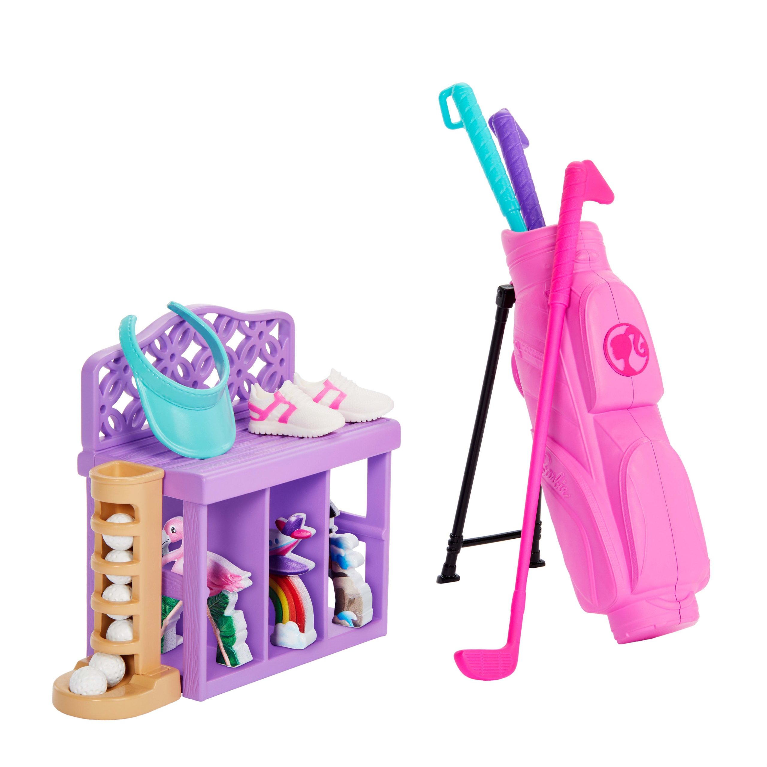 Barbie World Mini Golf Toy Playset With 22 Pieces Including Clubs. Balls. Visor. Shoes. & More - Image 4