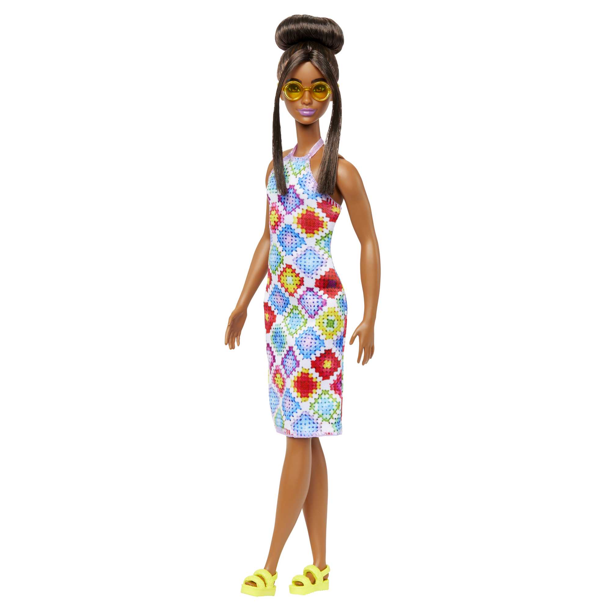 Barbie Fashionistas Doll #210 With Bun And Crochet Halter Dress - Image 5