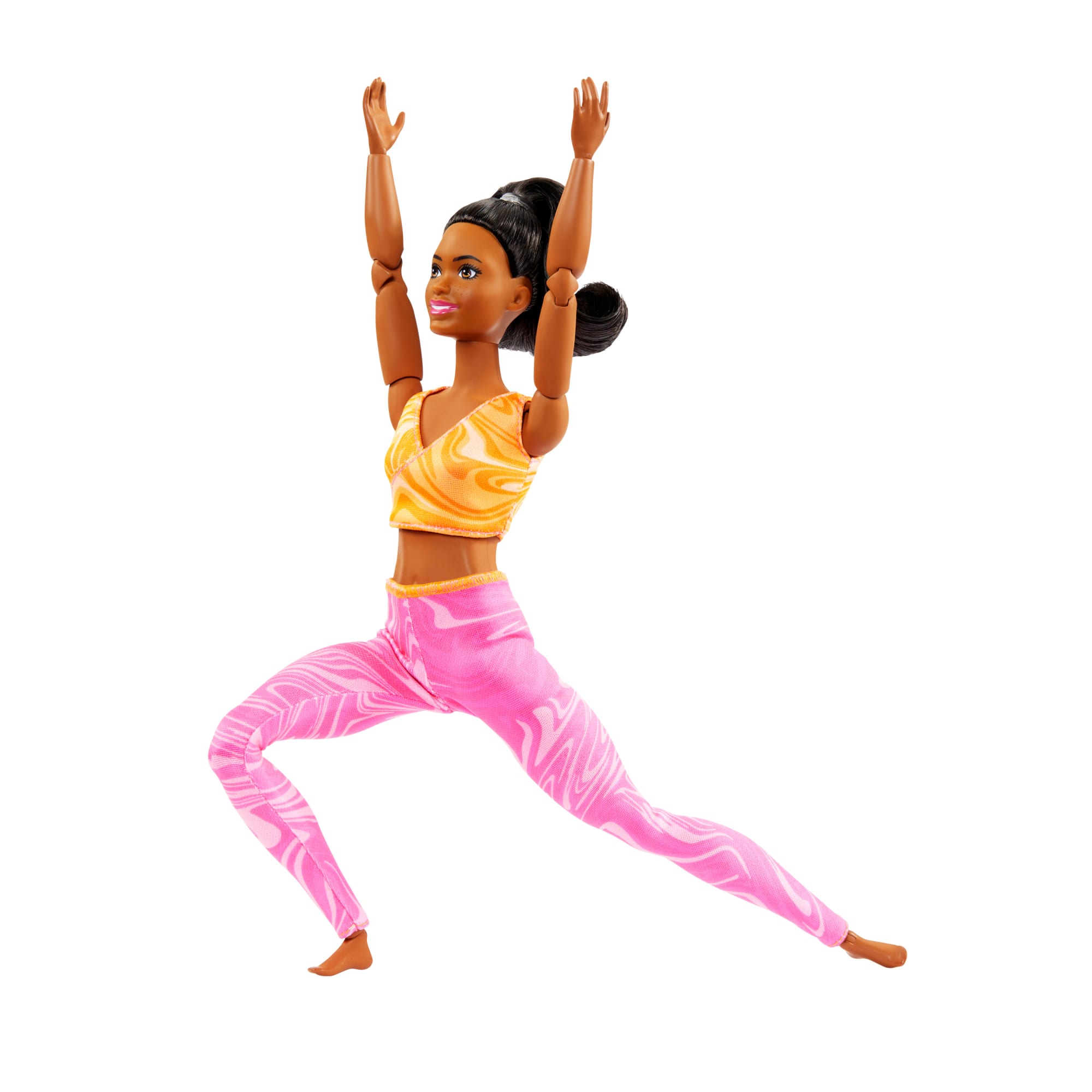 Barbie Made To Move Fashion Doll. Brunette Wearing Removable Sports Top & Pants. 22 Bendable Joints - Image 3