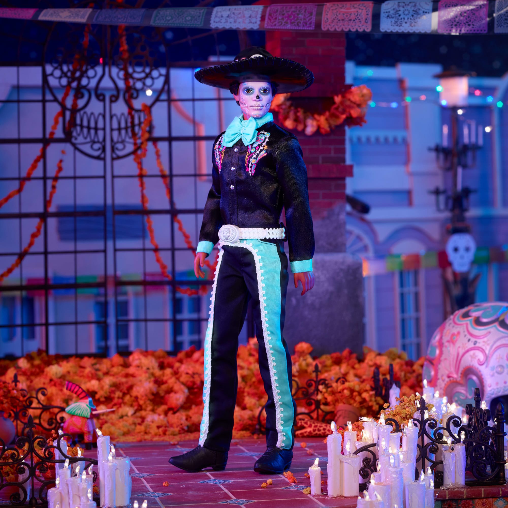 Barbie Signature Día De Muertos 2024 Collectible Ken Doll in Black Suit With Hat - Image 2