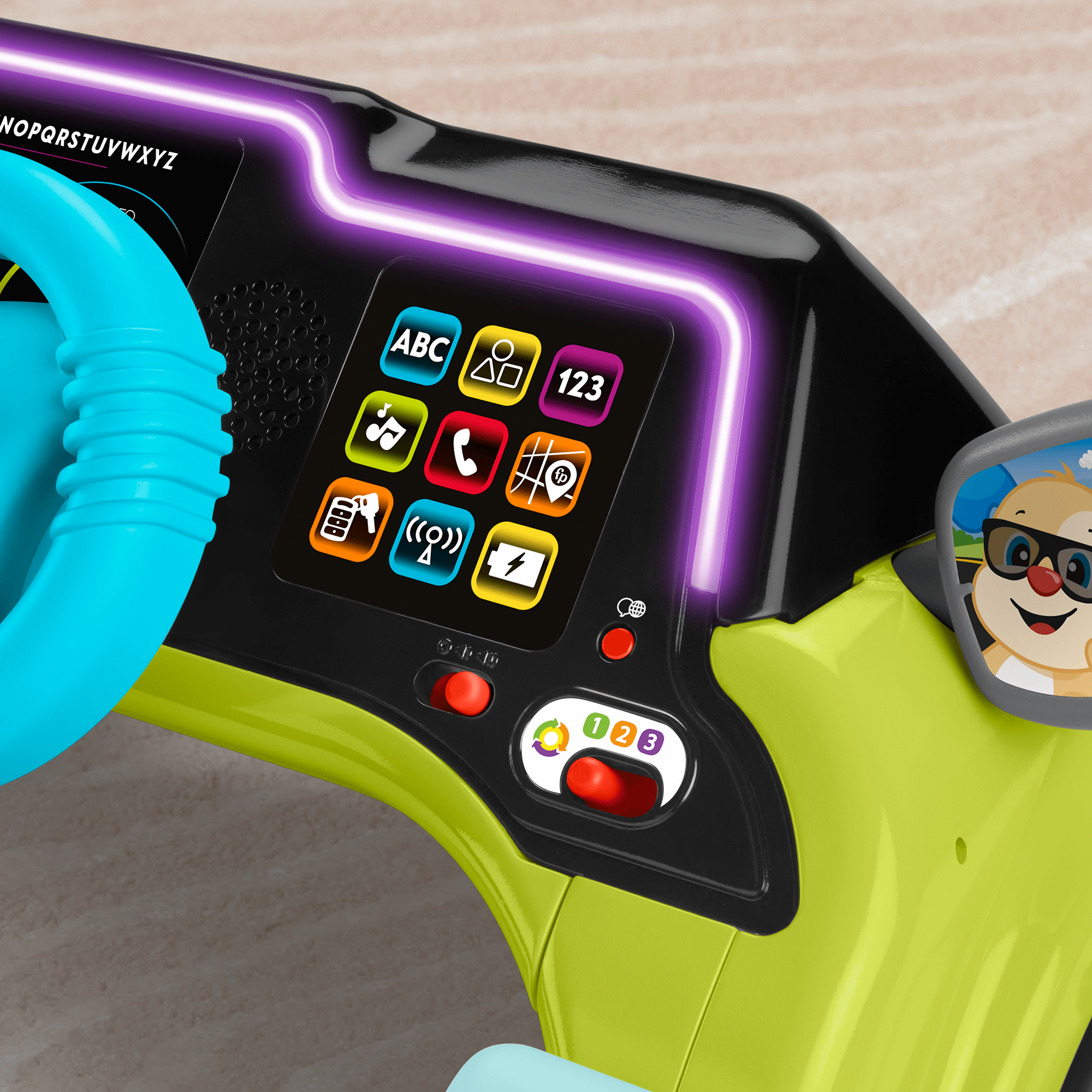 Fisher-Price Laugh & Learn Sit & Steer Driver Activity Center Learning Toy For infants & Toddlers - Image 5