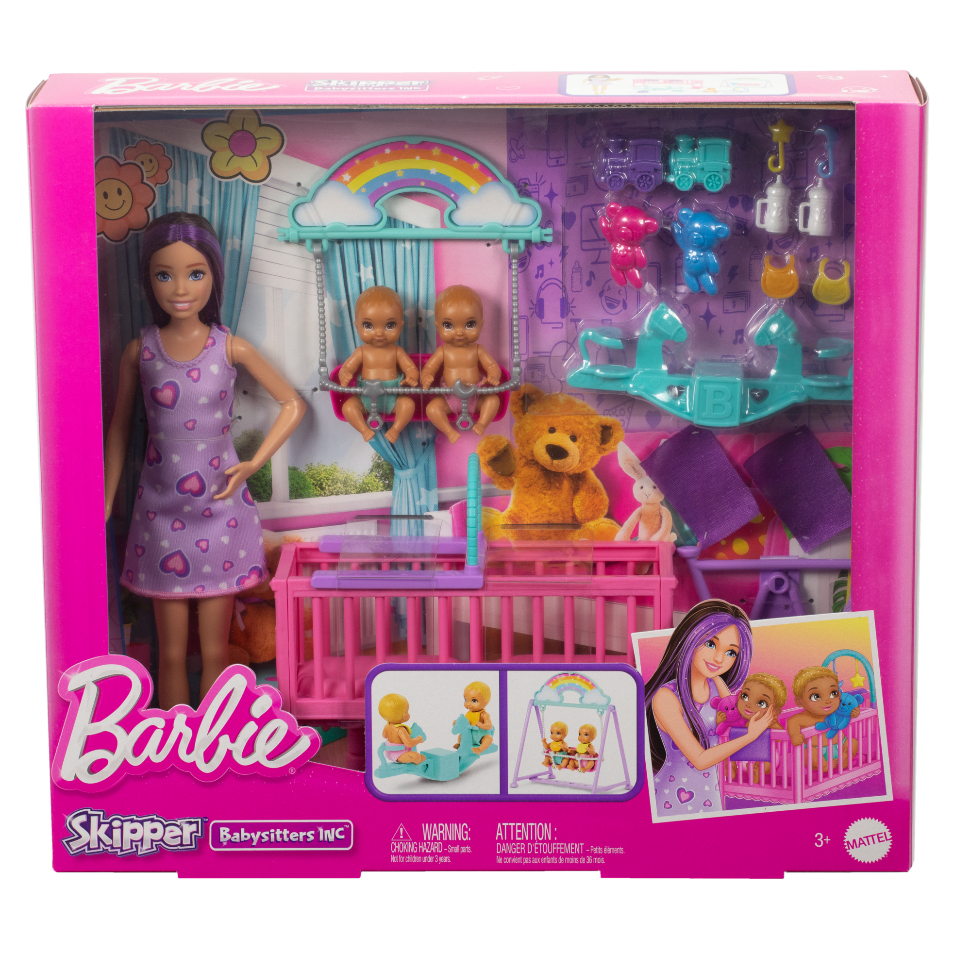 Barbie Skipper Babysitter Doll With Twin Nursery Playset & Accessories - Image 6