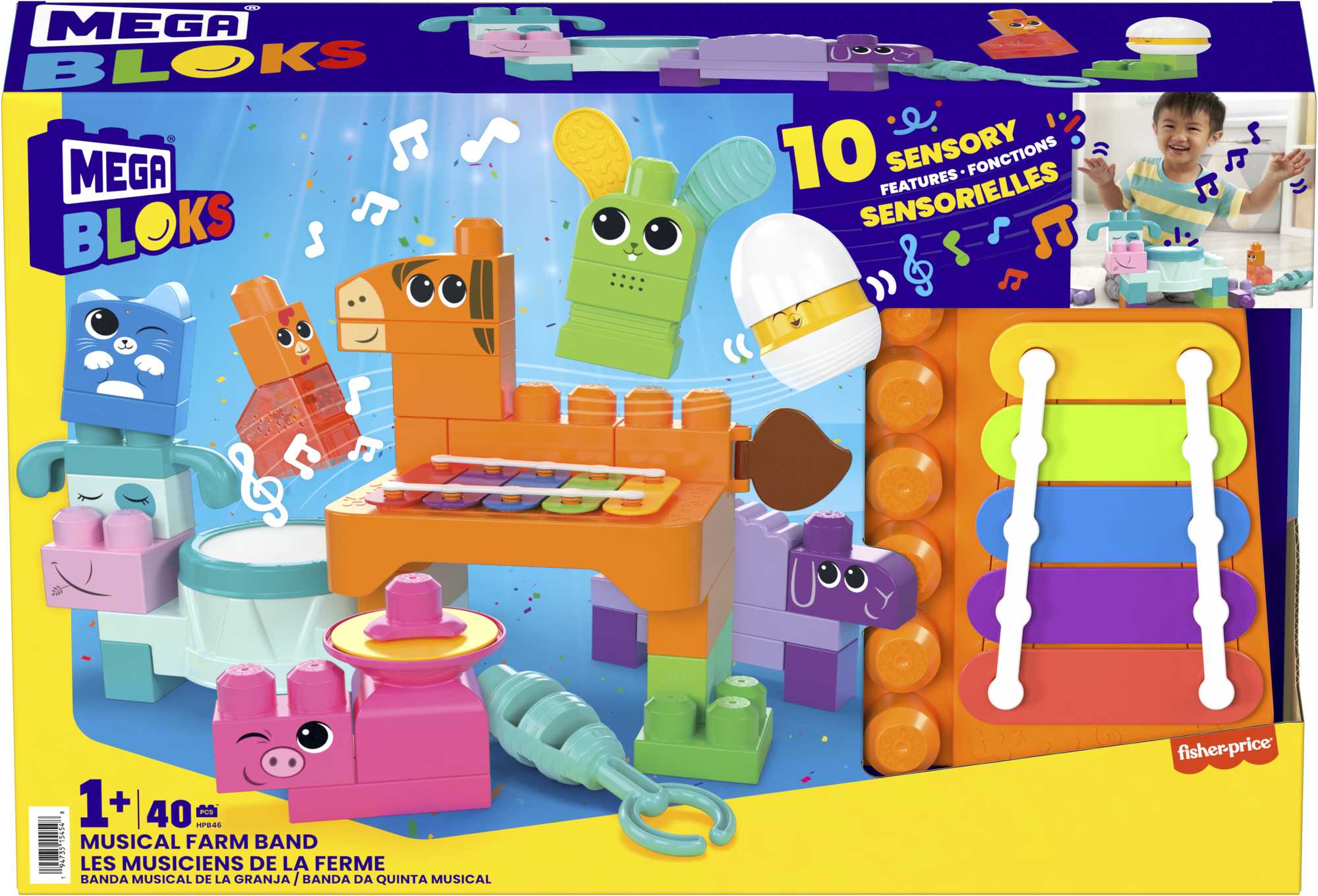 Mega Bloks Fisher-Price Les Musiciens de La Ferme. 45 Pièces - Image 3