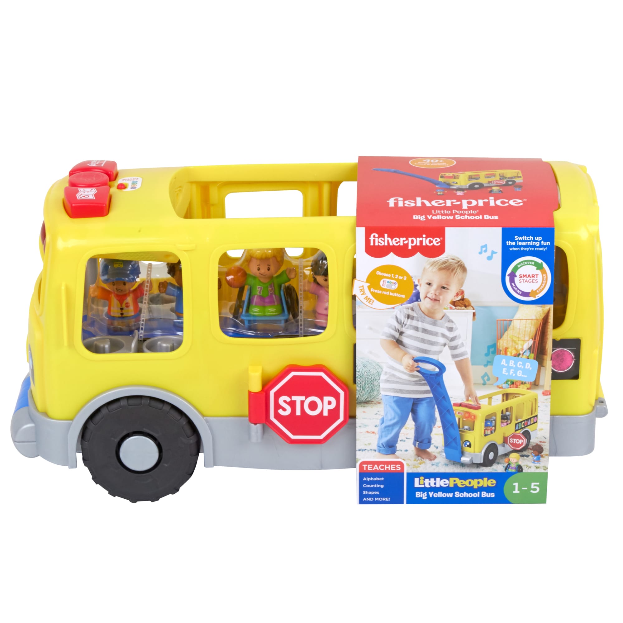 Fisher-Price Little People Big Yellow School Bus. Musical Pull Toy - Image 6
