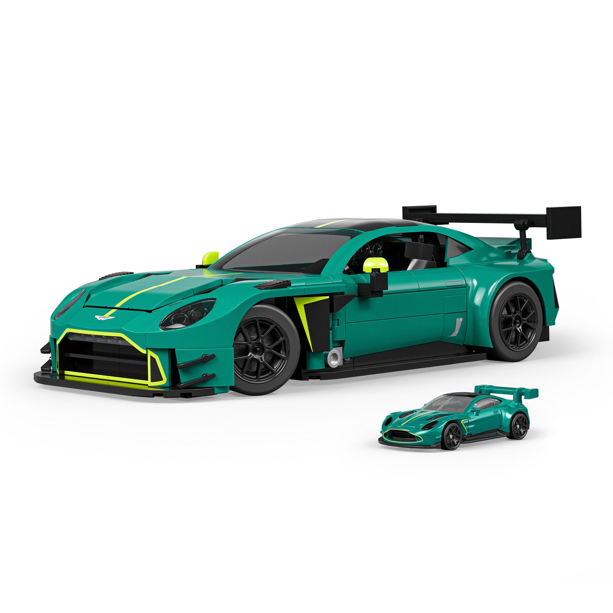 Mattel Brick Shop Hot Wheels '24 Aston Martin Vantage GT3 Building Set - Image 2