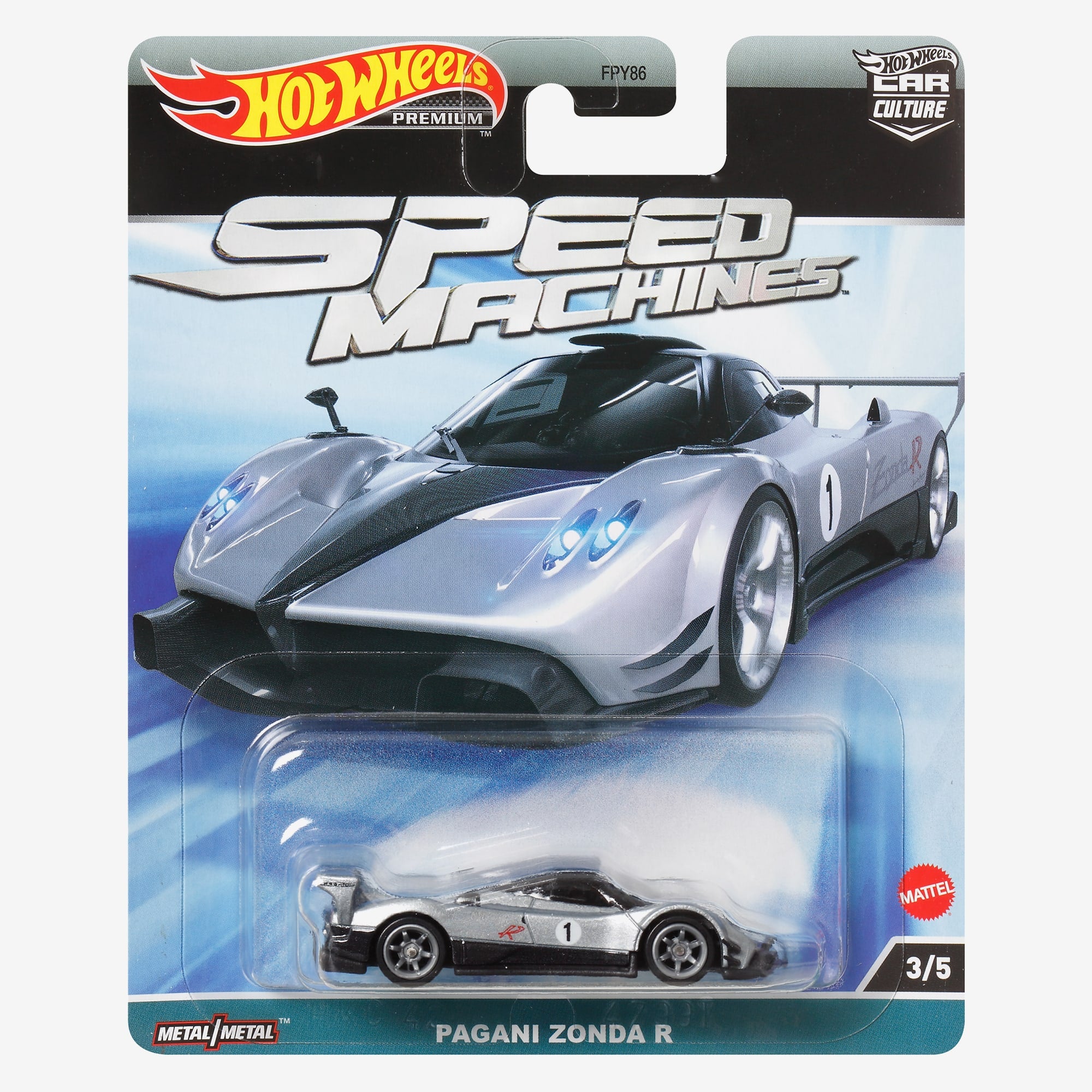 Hot Wheels Premium Car Culture Speed Machines – Pagani Zonda R - Image 2