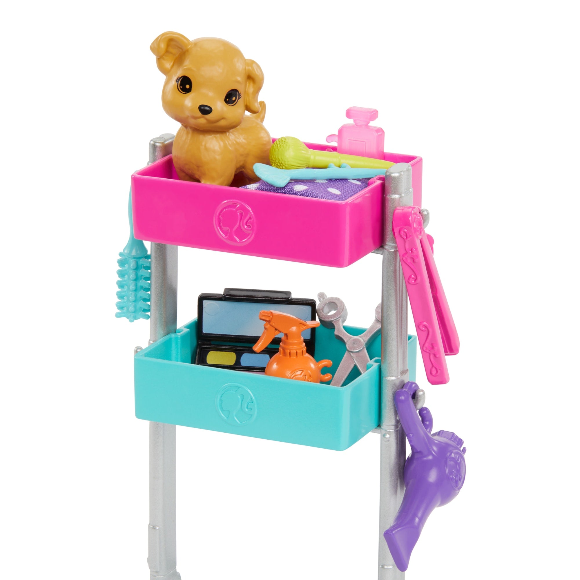 Barbie Malibu Coffret de Jeu Poupée Coiffeuse et 14 Accessoires - Image 4