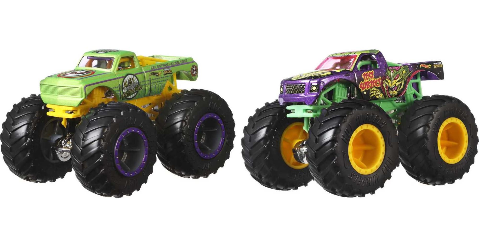 Hot Wheels Monster Trucks Veículo de Brinquedo Pacote Surpresa 2 Carros Escala 1:64 - Image 3