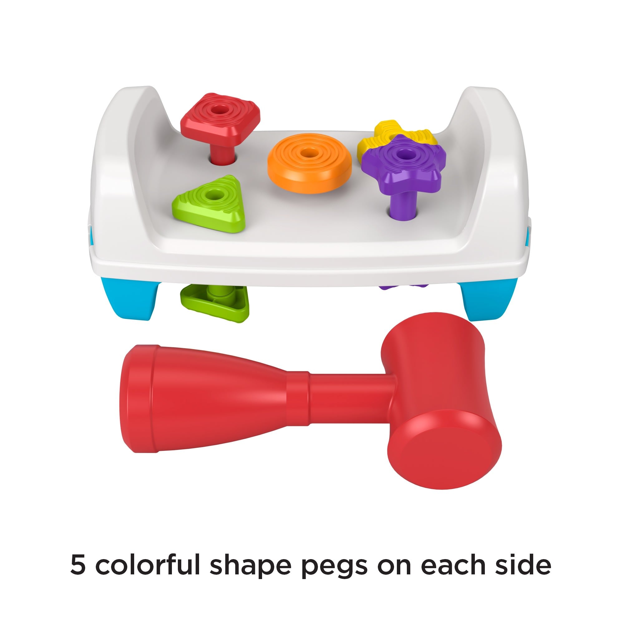 Fisher-Price Tap & Turn Bench Pretend Tools 2-Sided Toy For Infants And Toddlers - Image 5