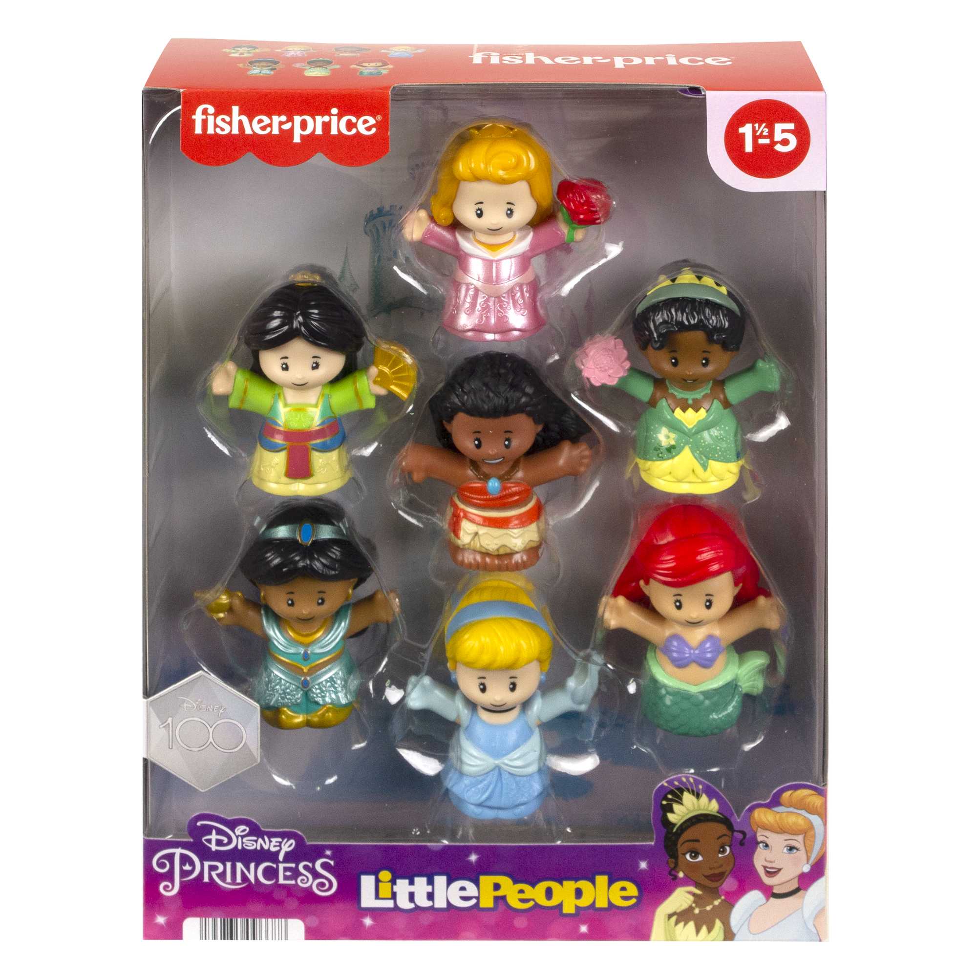 Little People Disney Princesa Juguete para Bebés Paquete de 7 Figuras de Princesas - Image 4