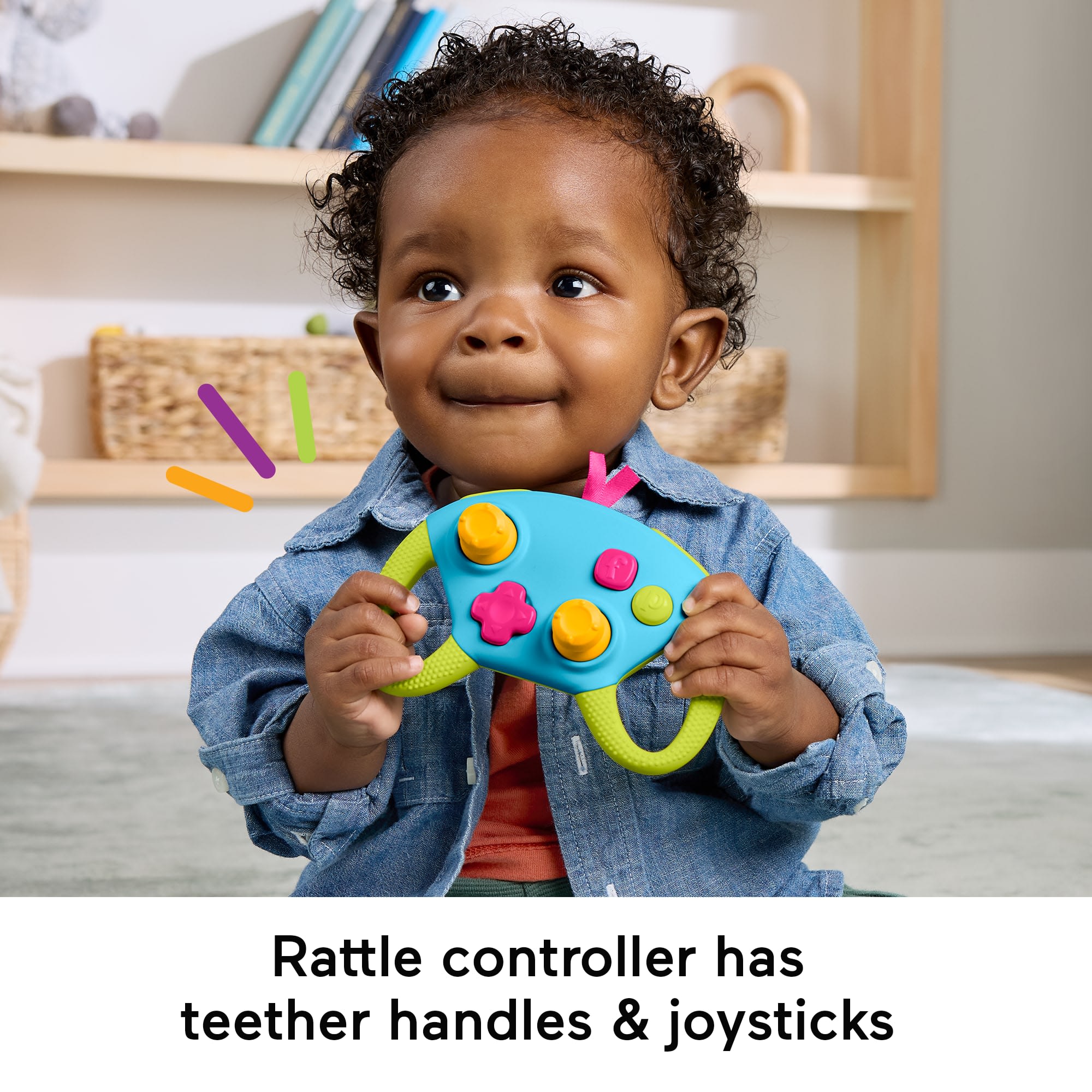 Fisher-Price Level-Up Little Gamer Gift Set. 3 Developmental Baby Toys For Newborns - Image 3