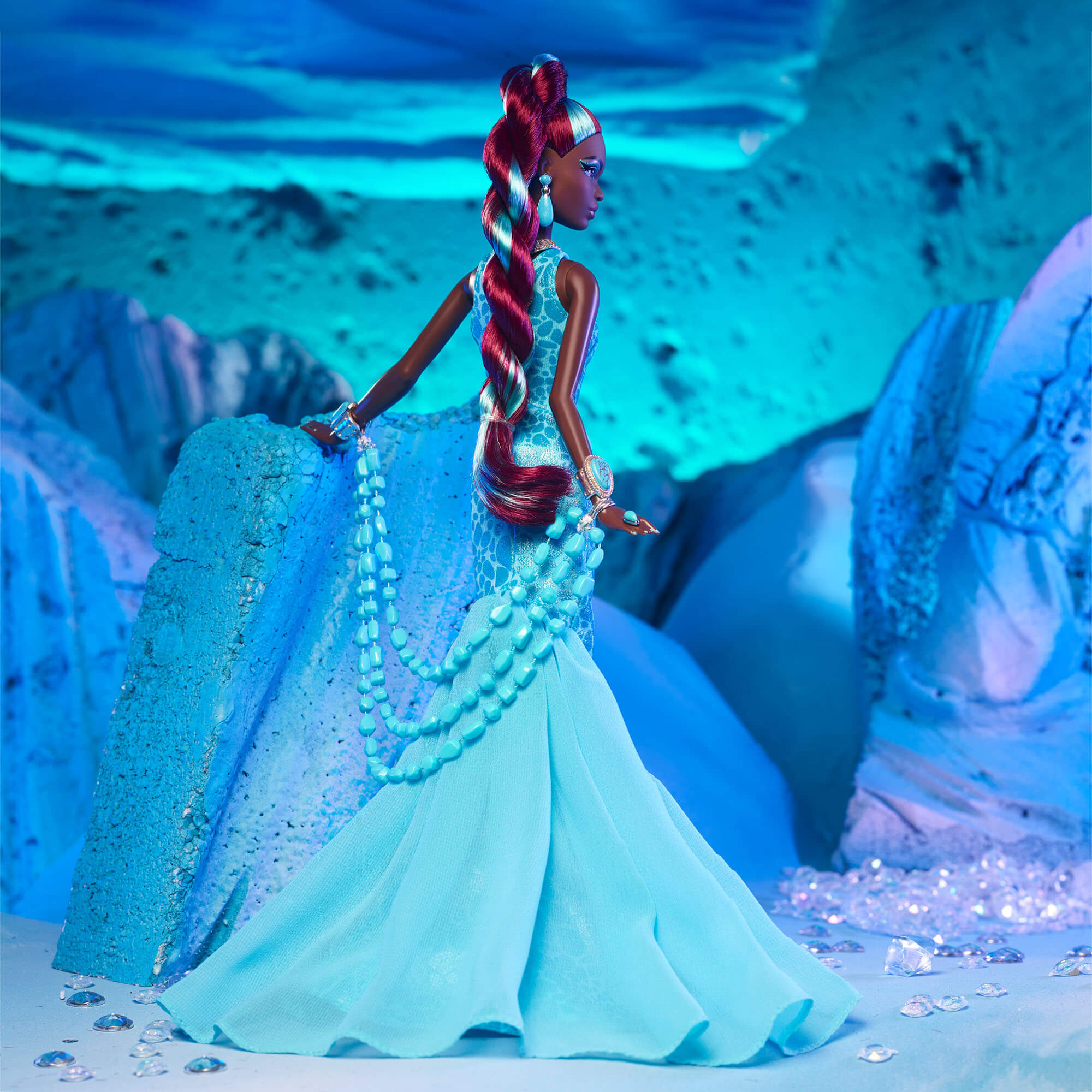 Barbie Fantasy Collection Turquoise Doll - Image 3