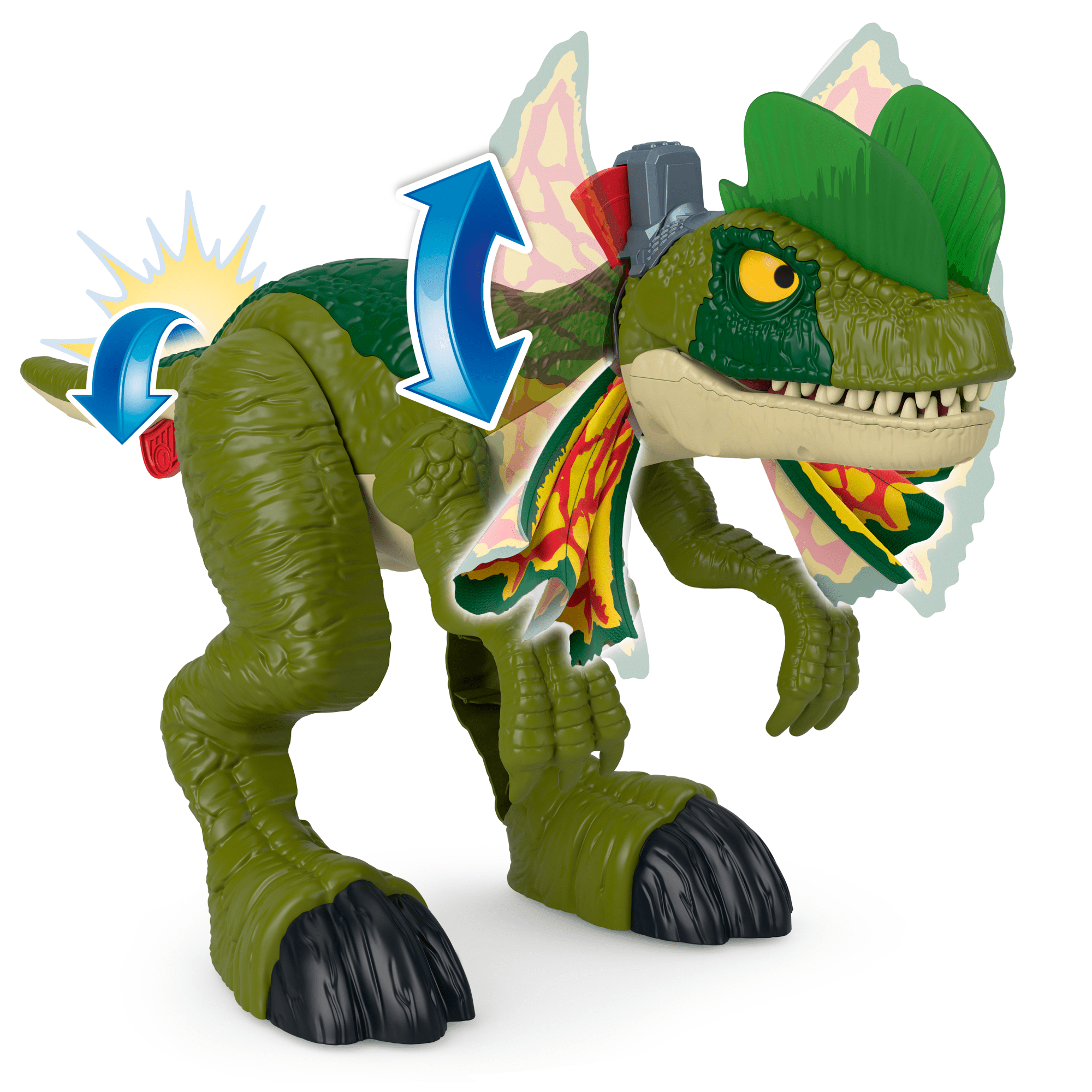 Imaginext Jurassic World Attaque en Furie Dilophosaure. Lumières - Image 3