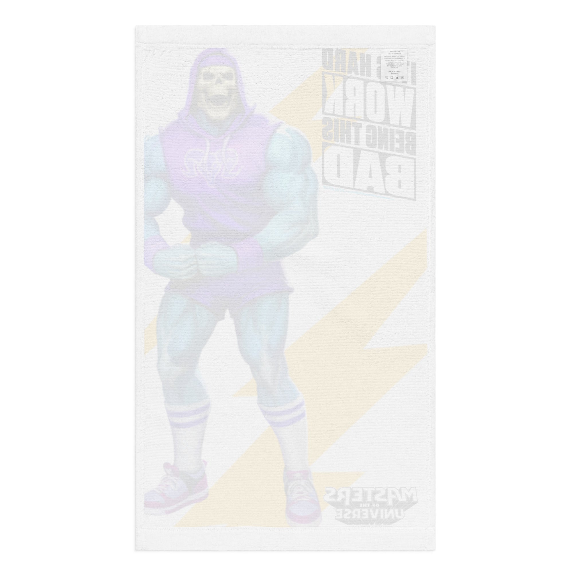 Masters of the Universe Gym Bro Skeletor Hard Work White Gym Towel - Image 2