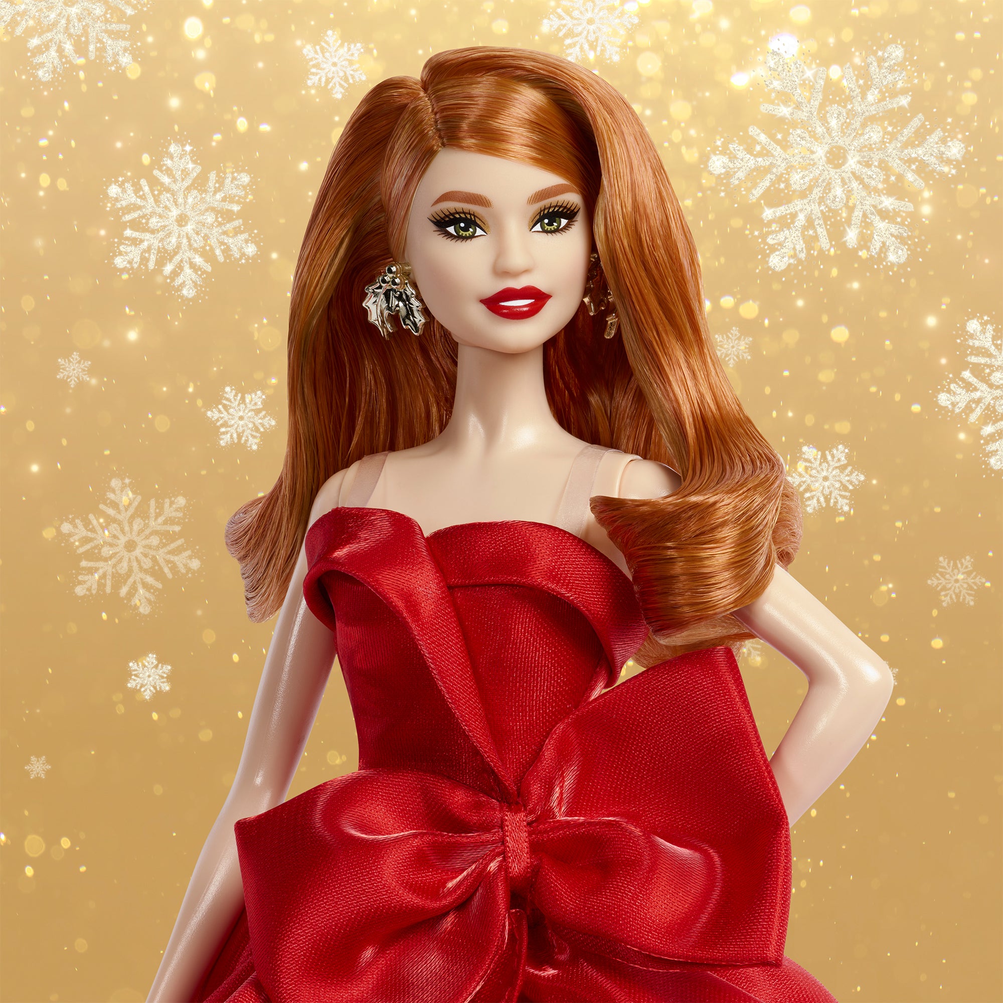 Barbie Signature 2026 Holiday Barbie Doll with Red Hair - Image 4