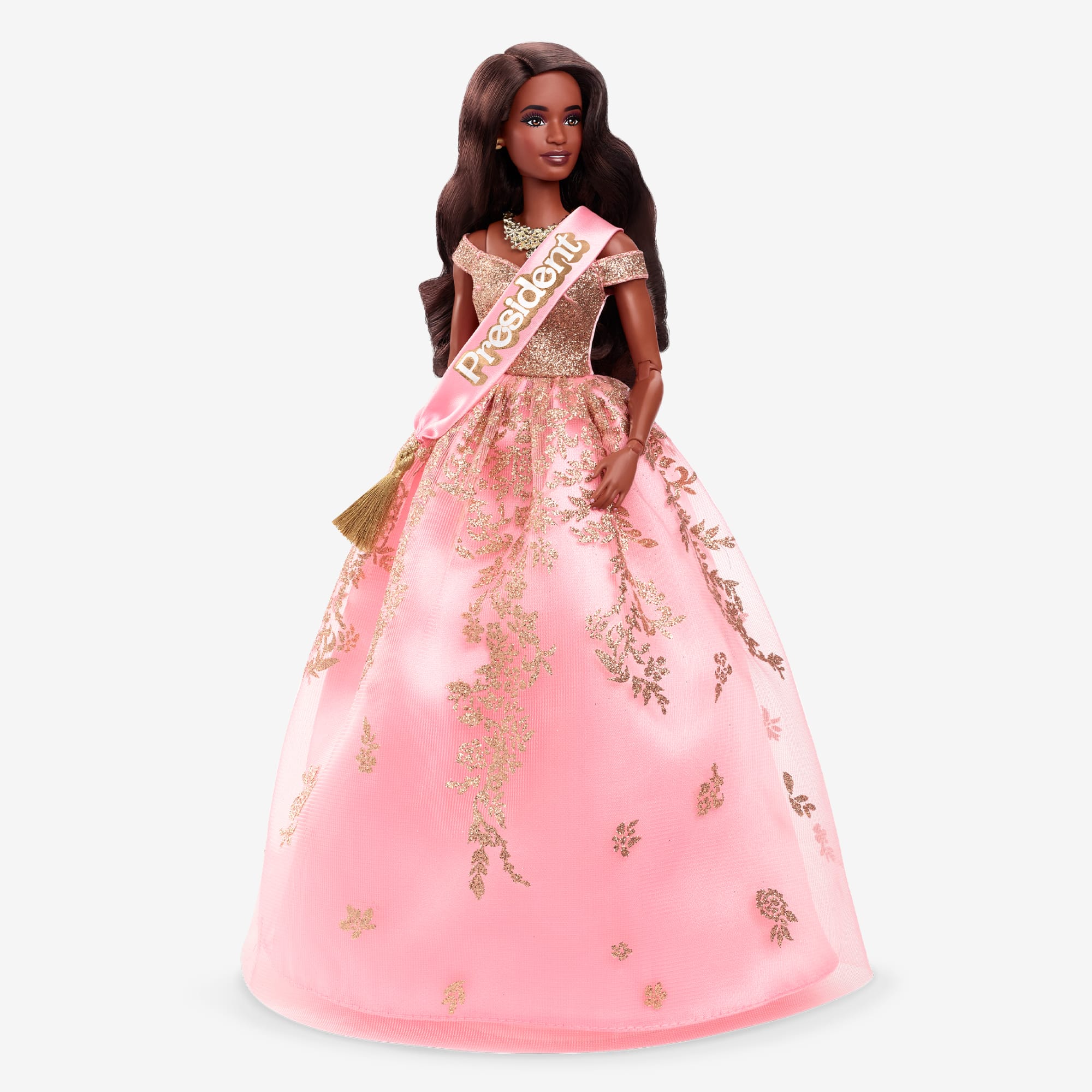 President Barbie in Pink and Gold Dress – Barbie The Movie - Image 4