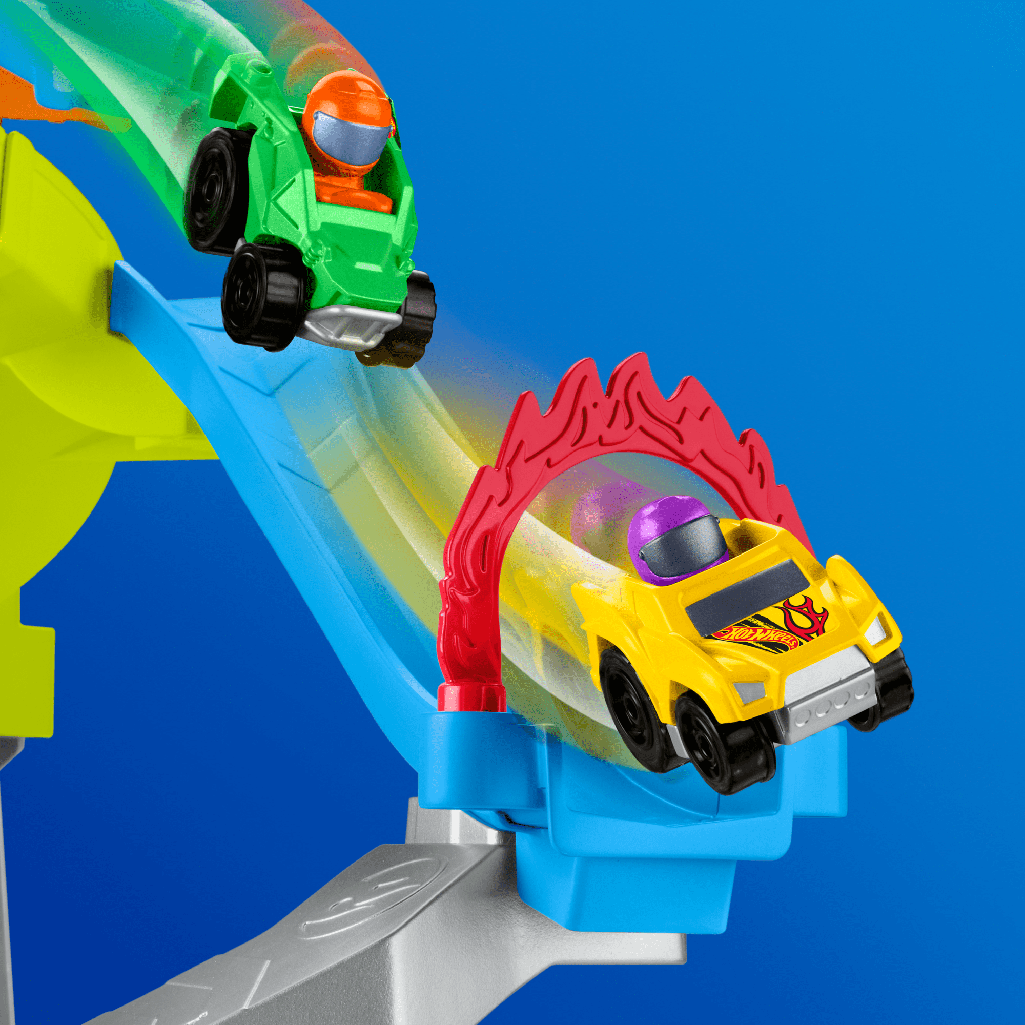 Little People Hot Wheels Juguete para Bebés Pista de Carreras y Choques - Image 4