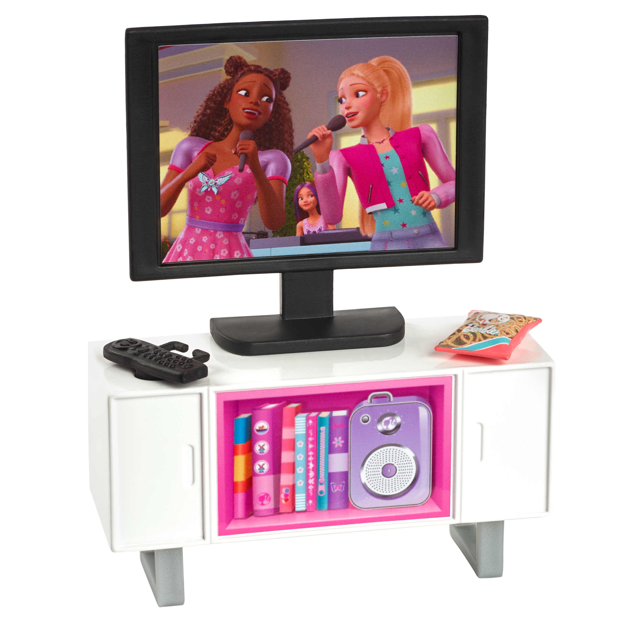 Barbie World Game Room Set With 19 Dollhouse Accessories Including Furniture. Foosball Table & Pets - Image 3