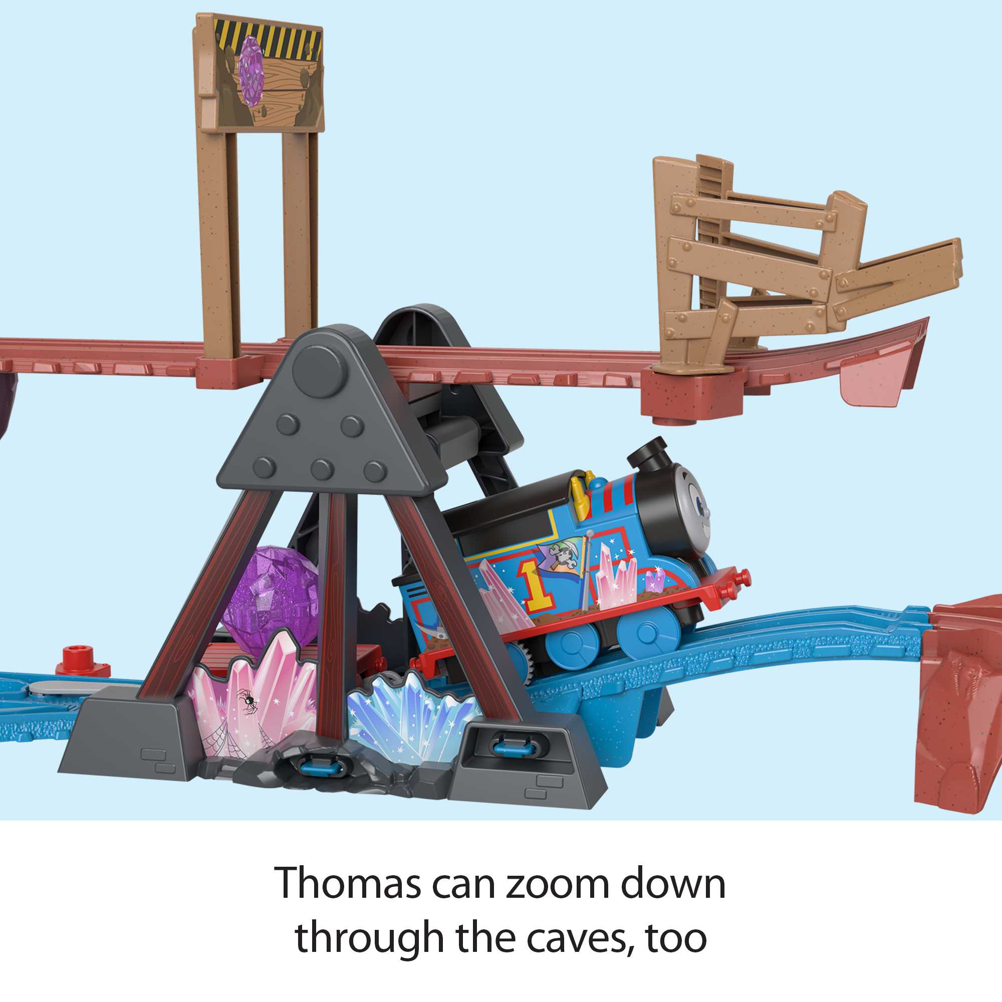 Thomas & Friends Crystal Caves Adventure Set With Motorized Thomas Train & 8 Ft Of Track - Image 4