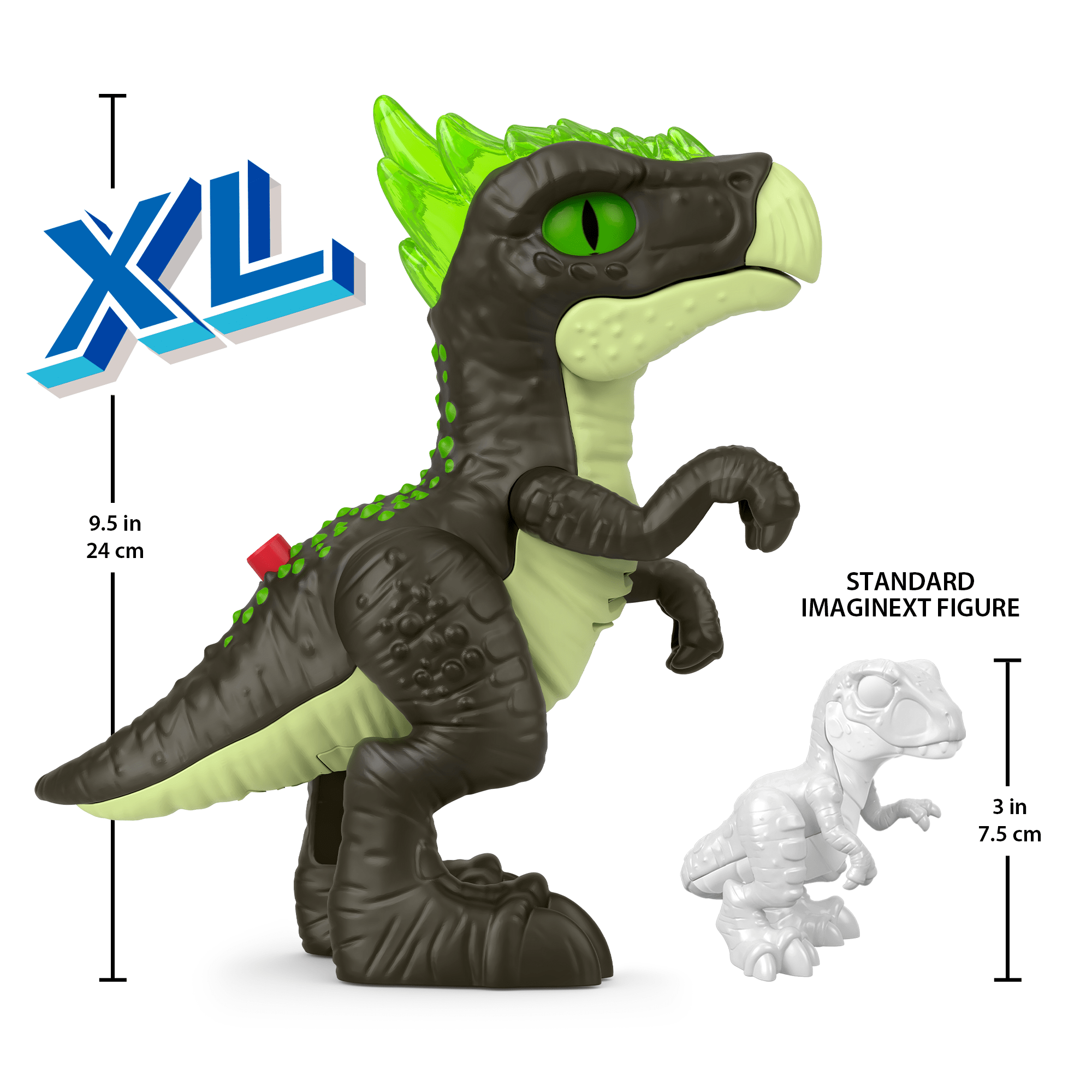 Imaginext Jurassic World Deluxe Dracorex XL 10-Inch Poseable Dinosaur Toy With Lights & Sounds - Image 5