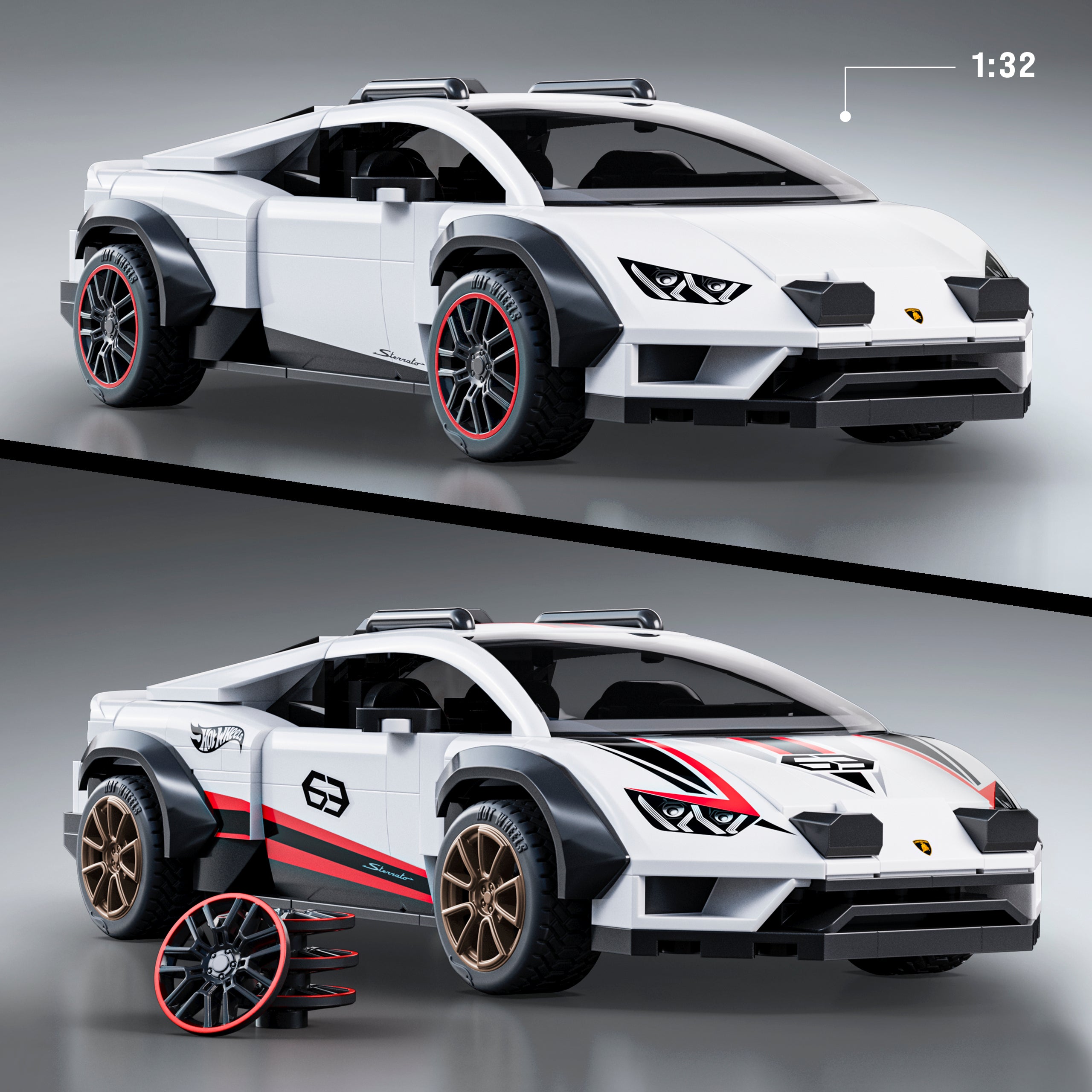 Hot Wheels-Coffret de Construction Lamborghini Huracán Sterrato - Image 3