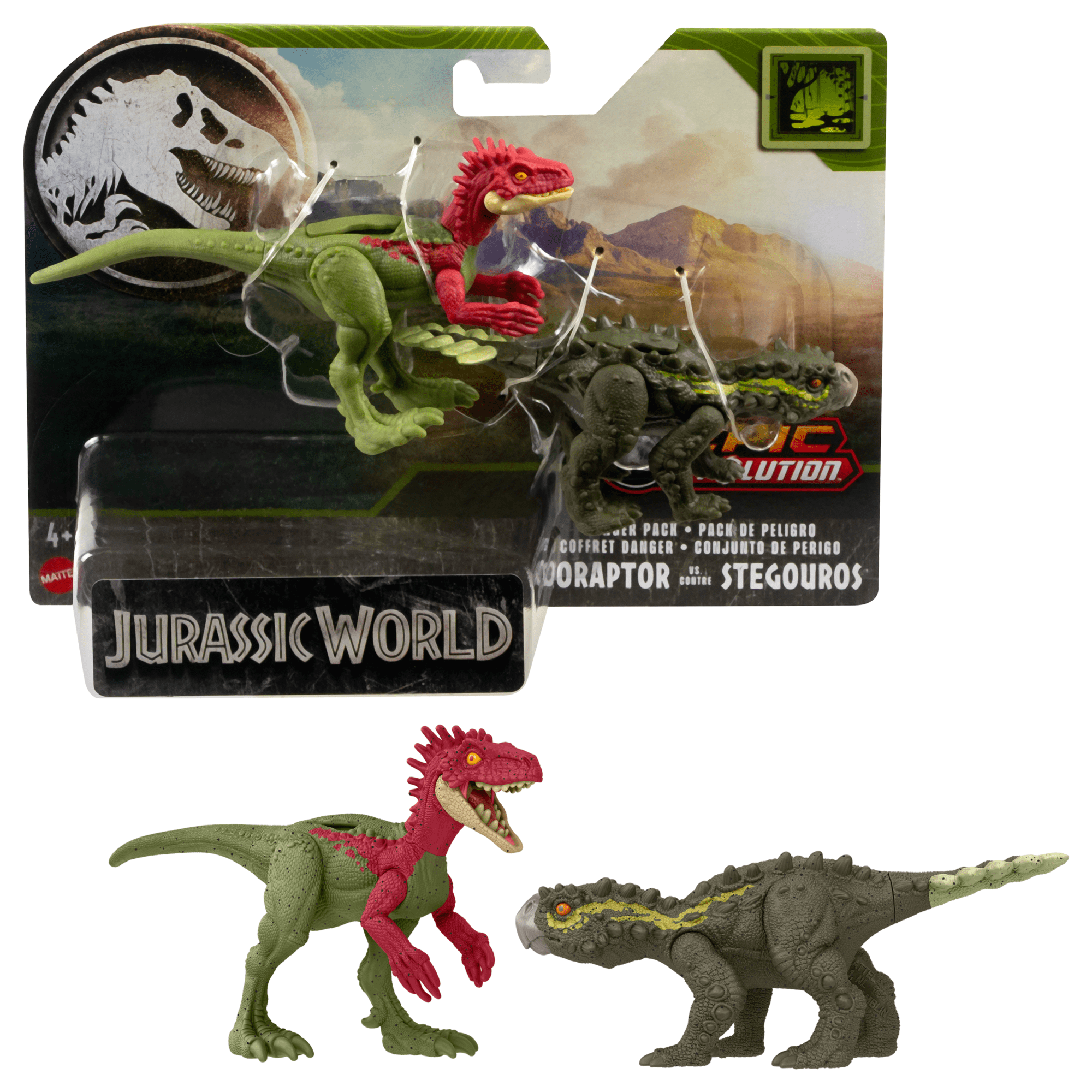 Jurassic World Meute Dangereuse Éoraptor Contre Stégorous