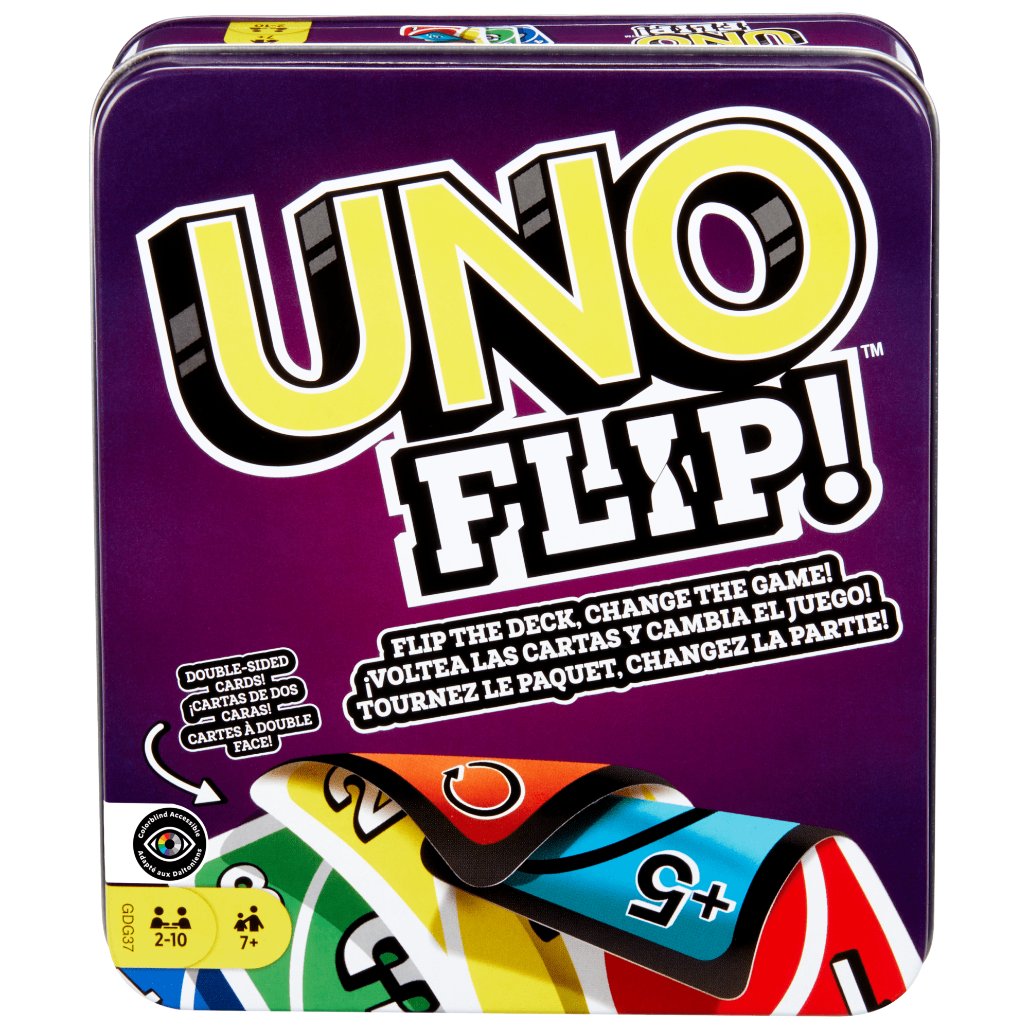 UNO Flip! Card Game For Kids. Adults & Family Night in Collectible Storage Tin