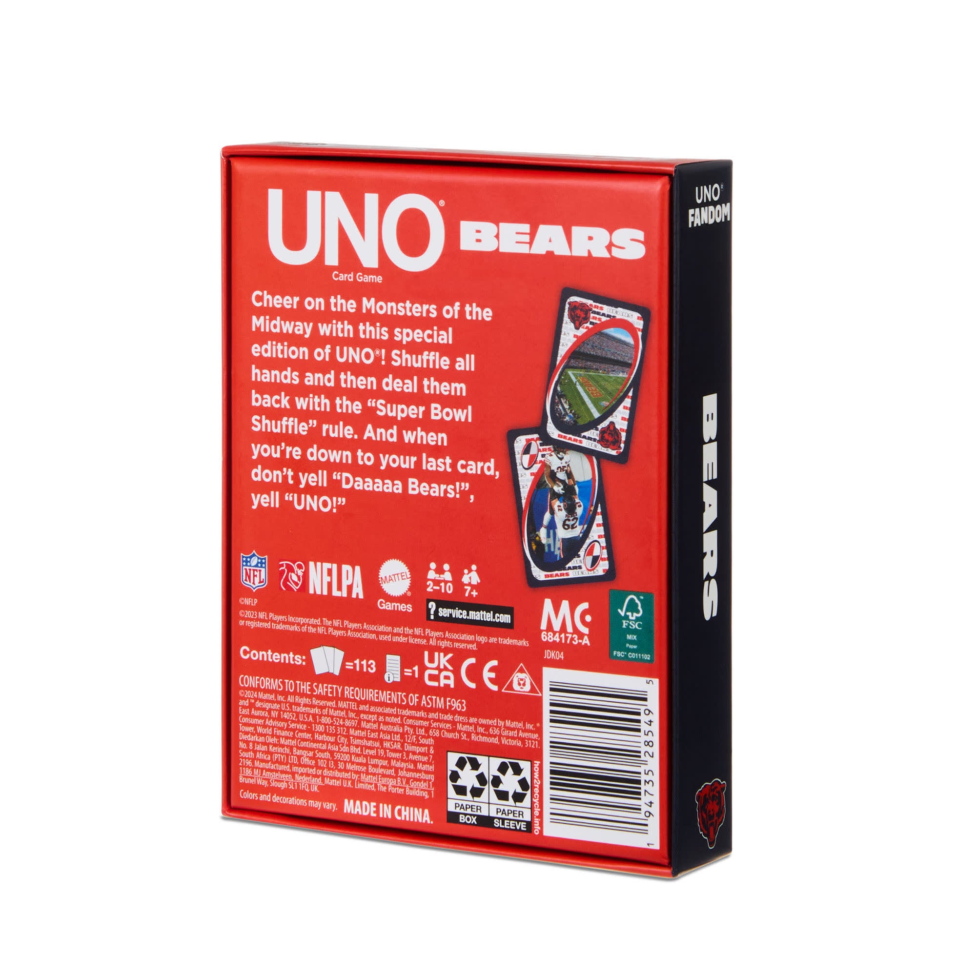 UNO Fandom NFL Chicago Bears Game Deck - Image 8