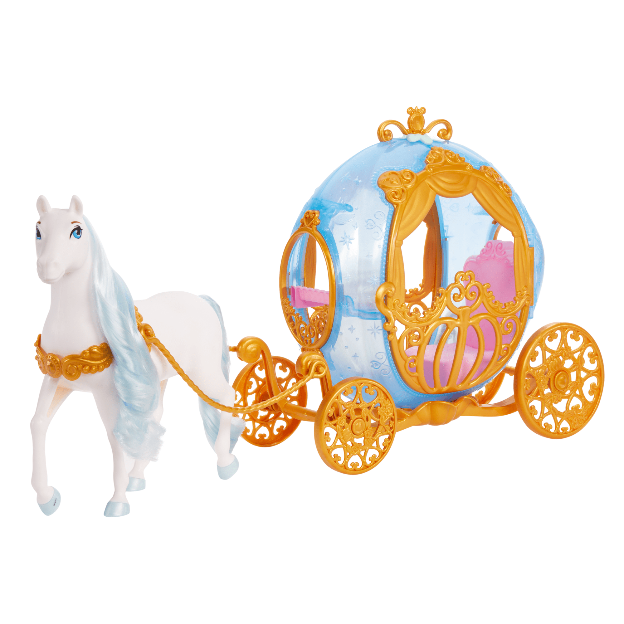 Disney Princess Cinderella's Rolling Carriage & Horse With Brushable Mane & Tail - Image 5