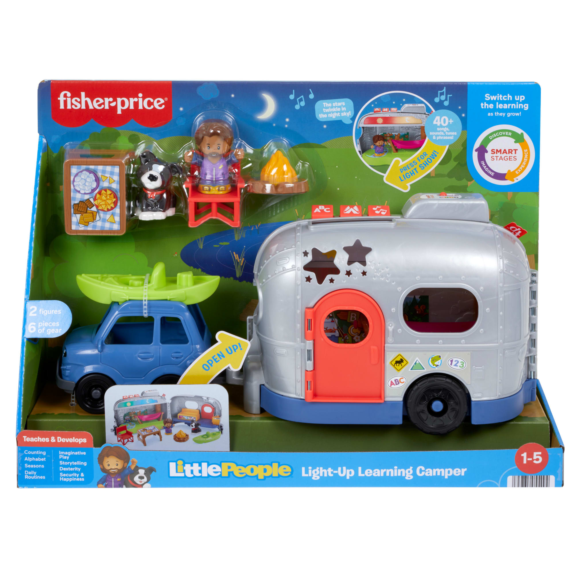 Fisher-Price Little People Light-Up Learning Camper Electronic Toy Rv For Toddlers. 8 Pieces - Image 6