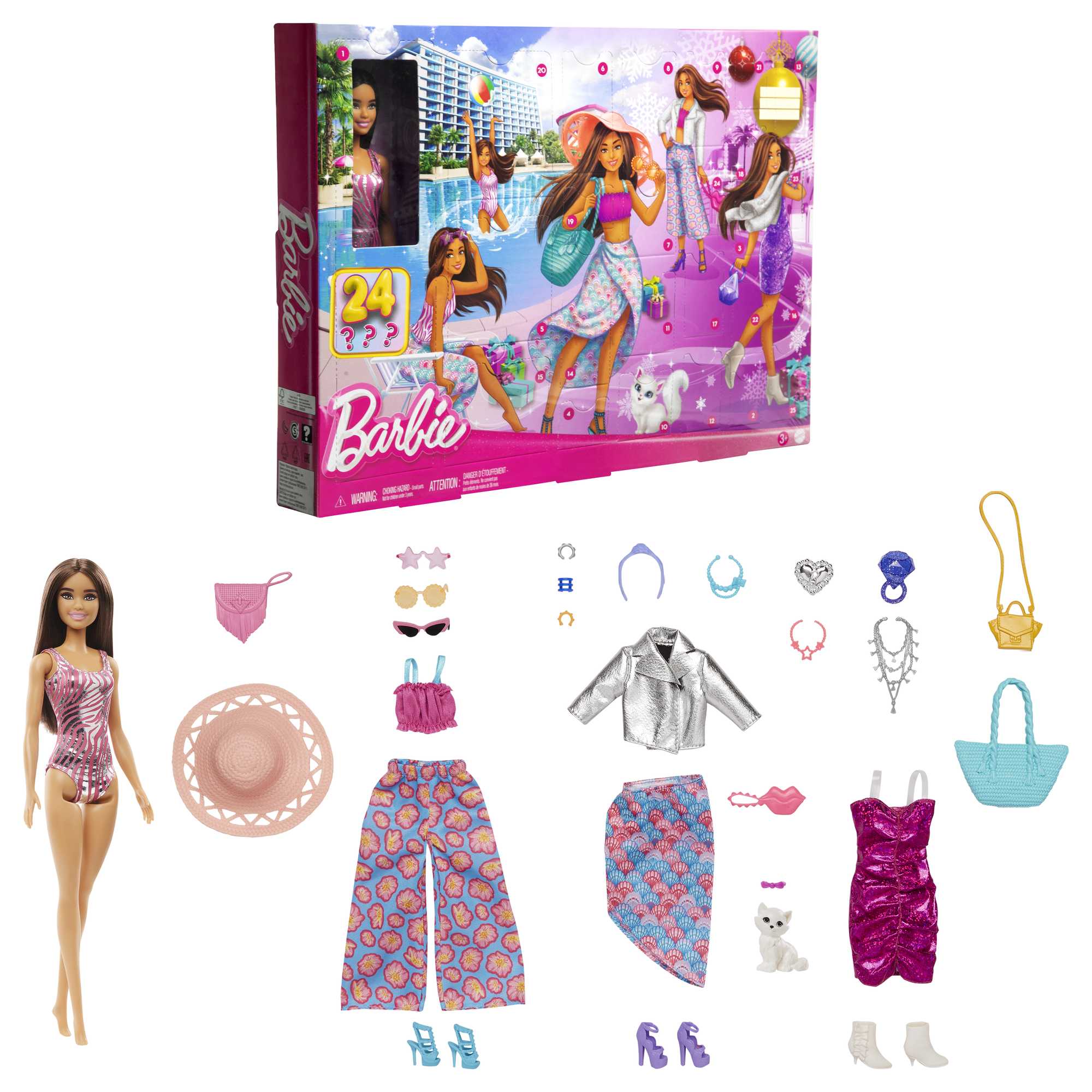 Barbie Doll And Fashion Advent Calendar. 24 Clothing And Accessory Surprises