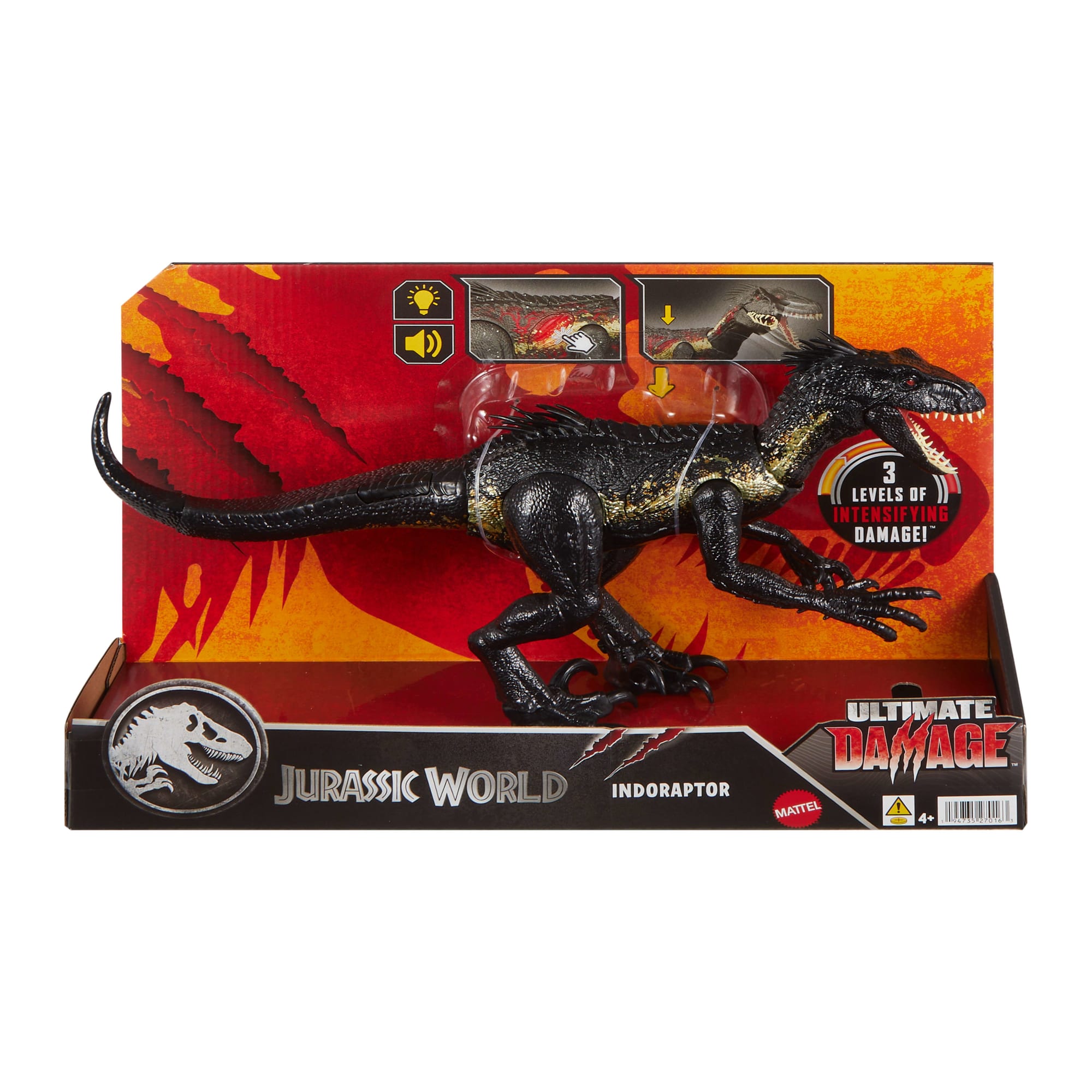Jurassic World Ultimate Damage indoraptor Dinosaur Toy Figure. Damage. Light & Sound Toy - Image 6