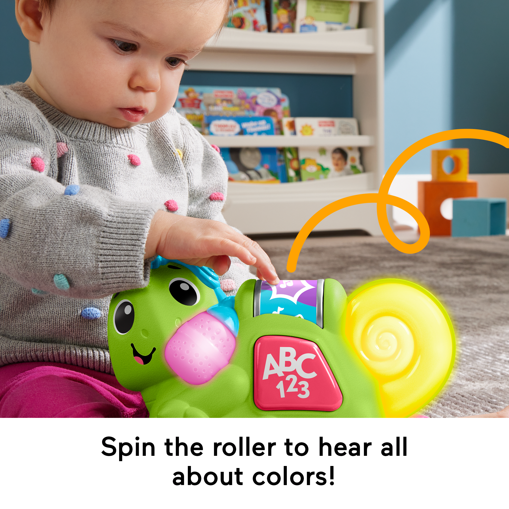 Fisher-Price Link Squad Crawl 'n Colors Chameleon Baby Learning Toy With Music & Lights - Image 4