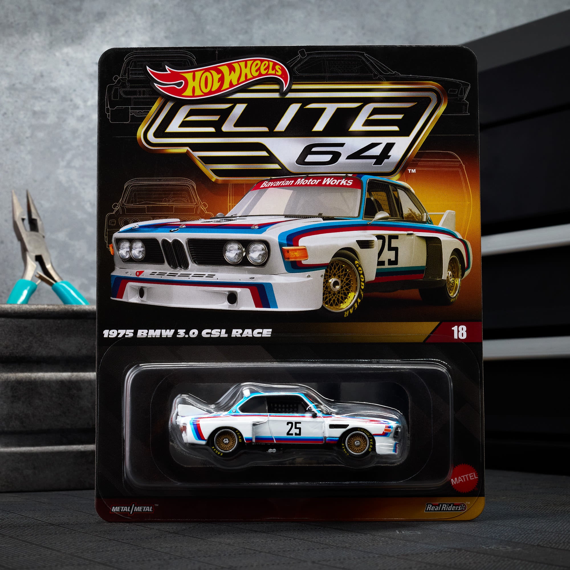 Hot Wheels Elite 64 1975 BMW 3.0 CSL Race - Image 15
