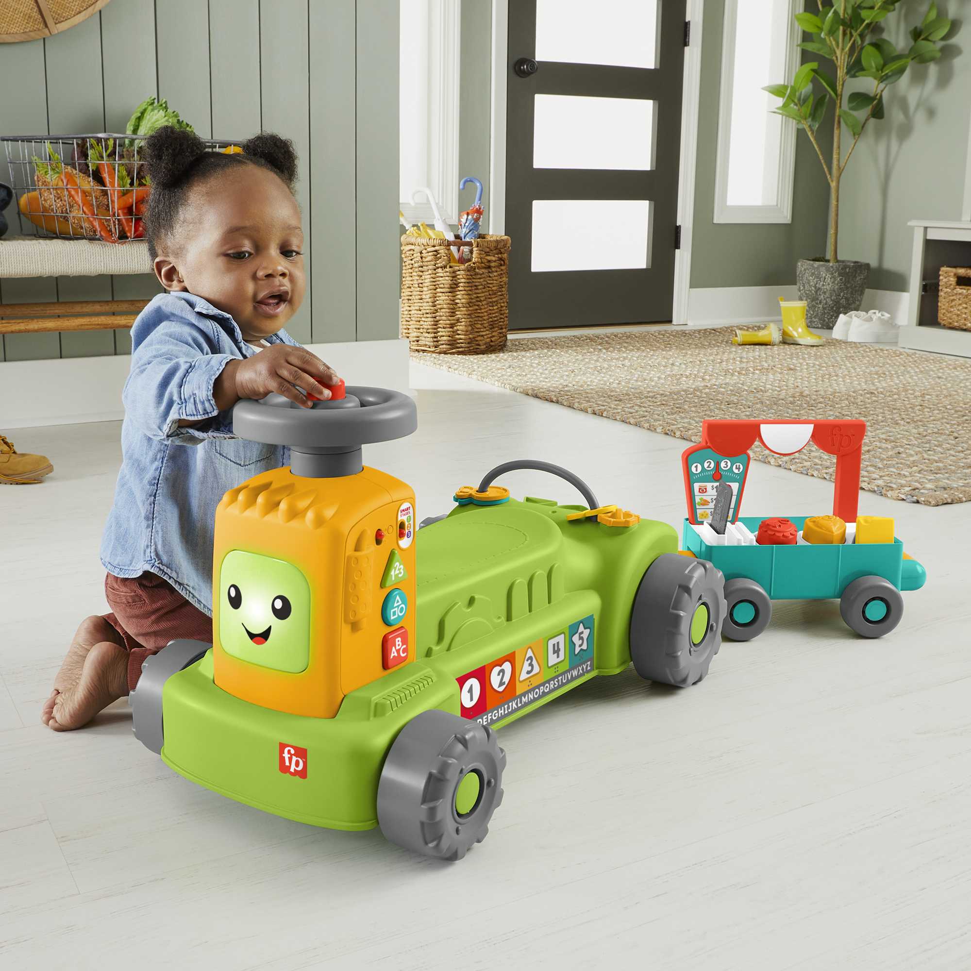Fisher-Price Rires et Éveil Tracteur de La Ferme Au Marché 4-en-1 - Image 2