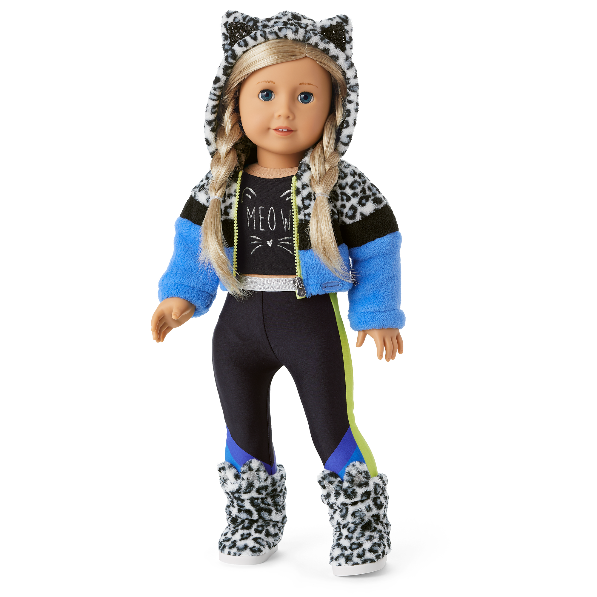 Snow Leopard Hoodie for 18-inch Dolls - Image 2