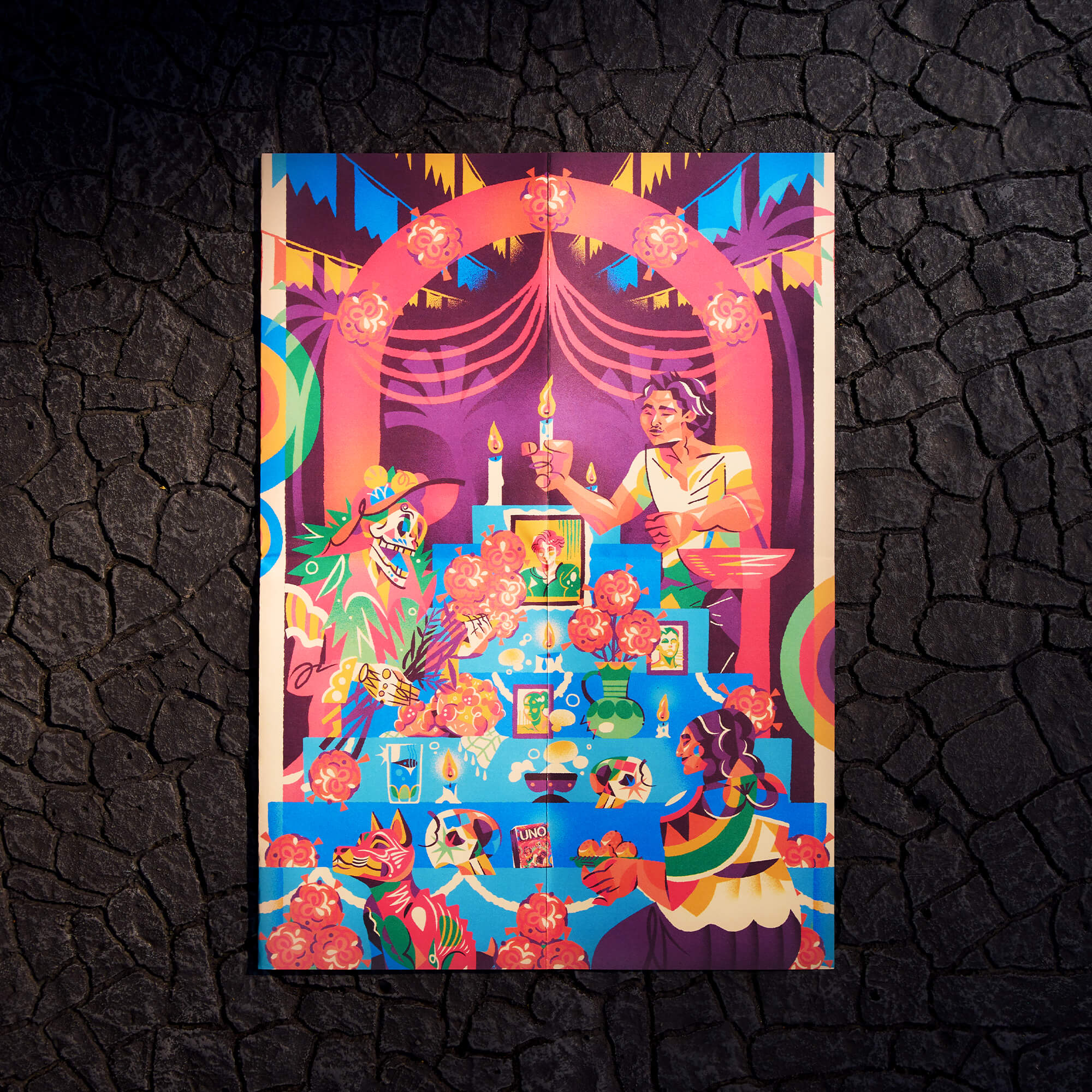 UNO Canvas Día de Muertos Card Game - Image 3