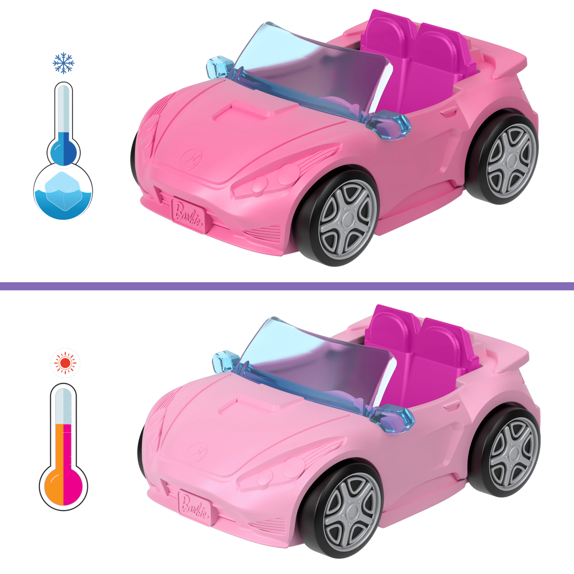 Barbie Mini BarbieLand Vehículo para Muñecas Convertible Rosa - Image 3